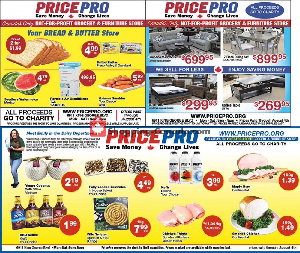 Price Pro flyer from Wednesday July 29, 2020 to Tuesday August 4, 2020 - page 1