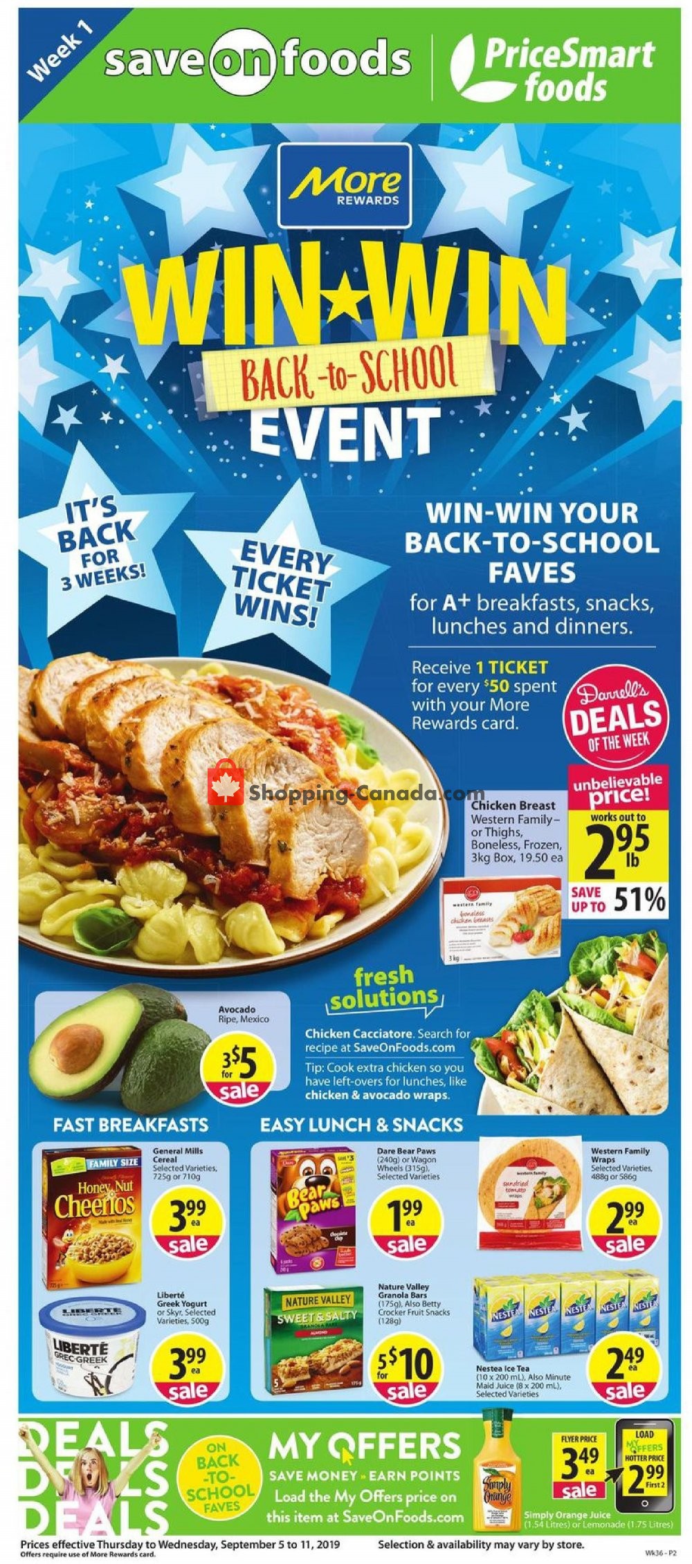 PriceSmart Foods flyer from Thursday September 5, 2019 to Wednesday September 11, 2019 - page 1