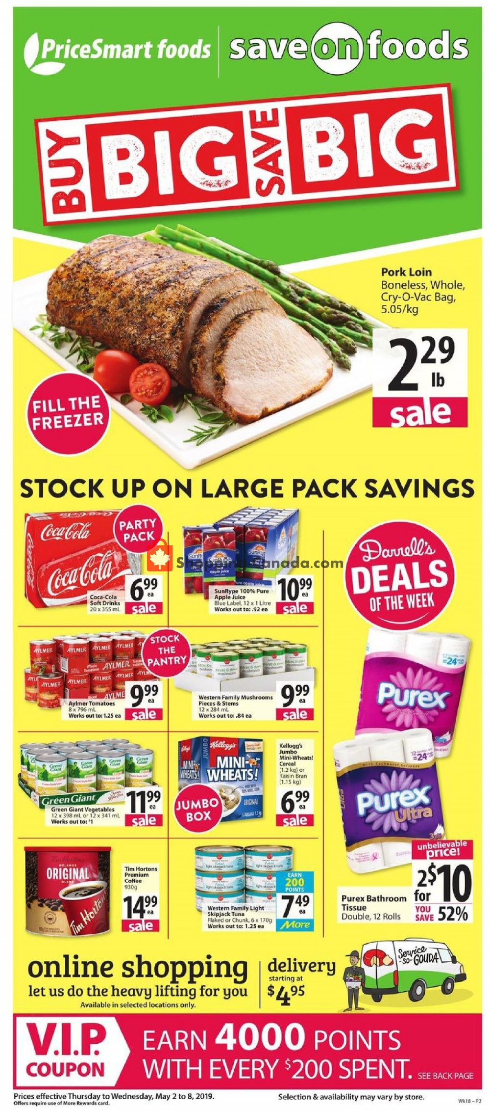 PriceSmart Foods flyer from Thursday May 2, 2019 to Wednesday May 8, 2019 - page 1