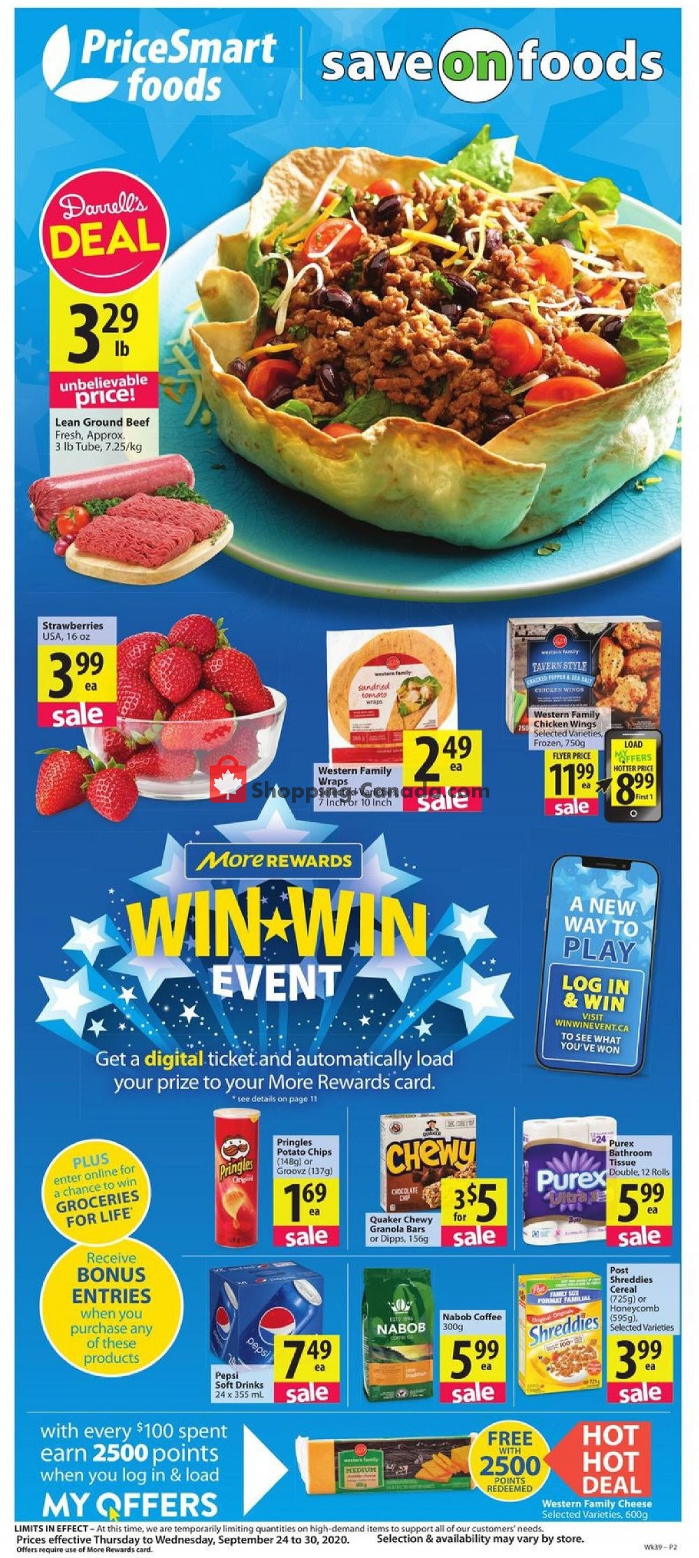 PriceSmart Foods Canada, flyer (Hot Deals) September 24 September