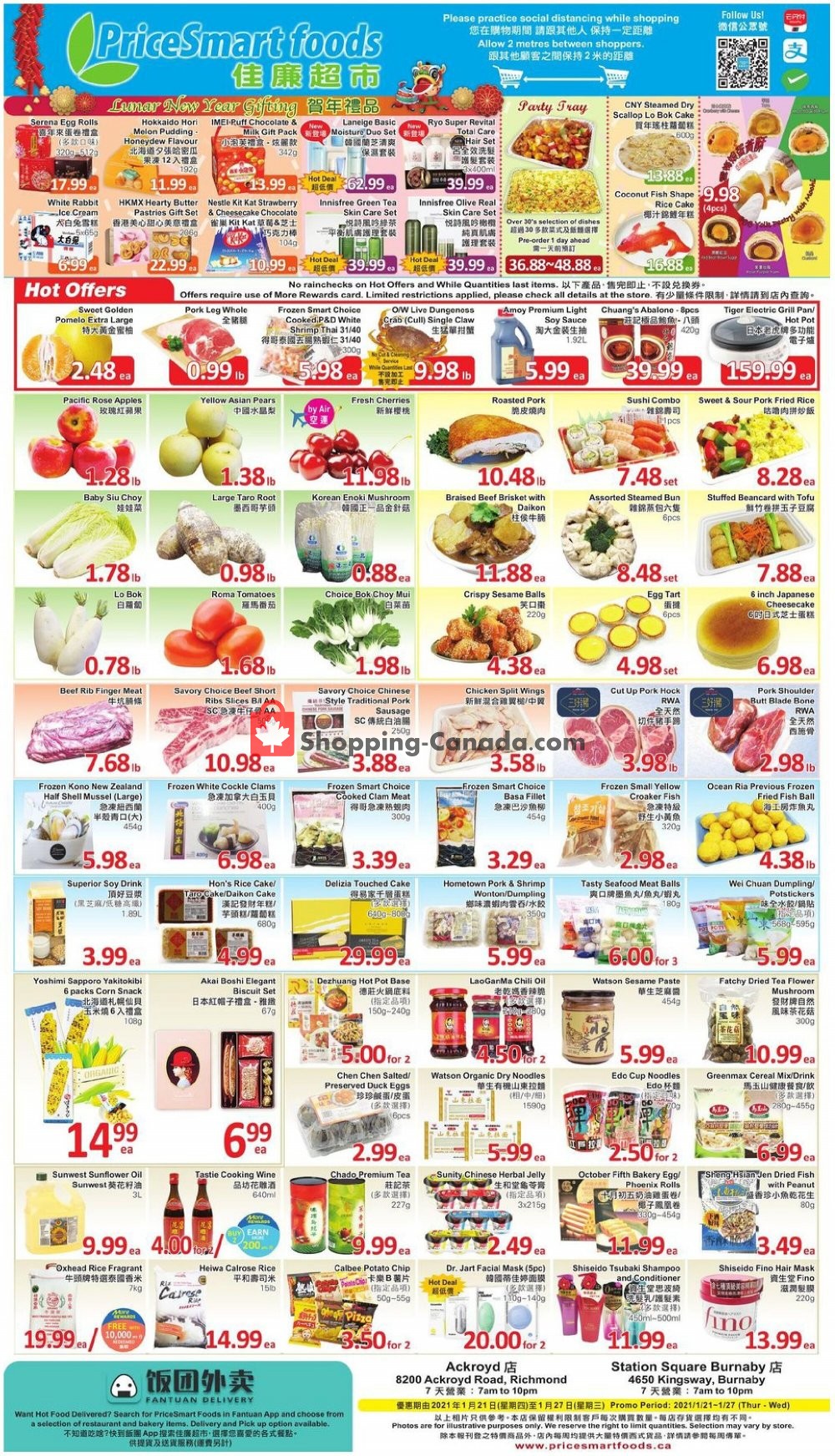 PriceSmart Foods flyer from Thursday January 21, 2021 to Wednesday January 27, 2021 - page 1