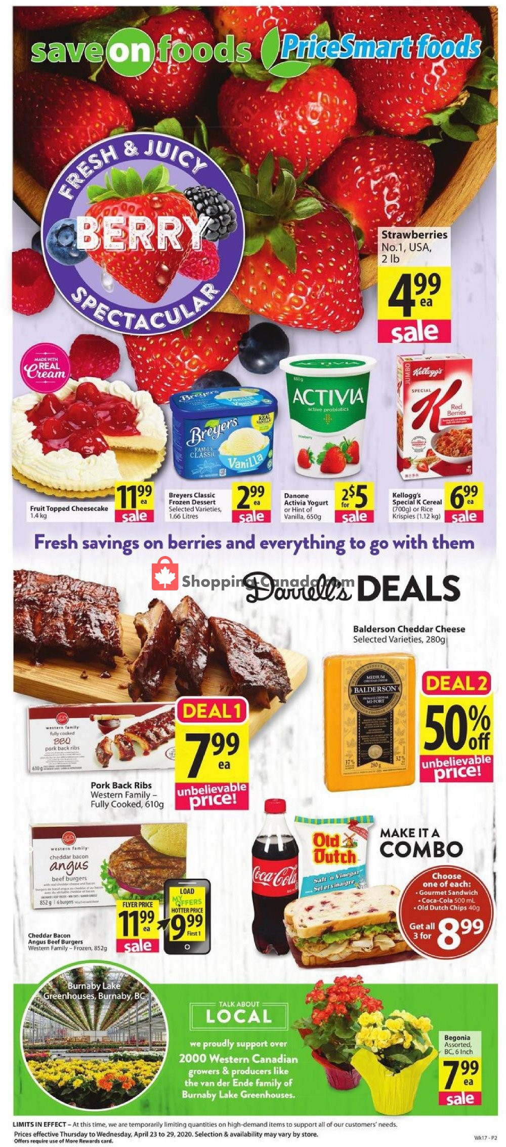 PriceSmart Foods flyer from Thursday April 23, 2020 to Wednesday April 29, 2020 - page 1