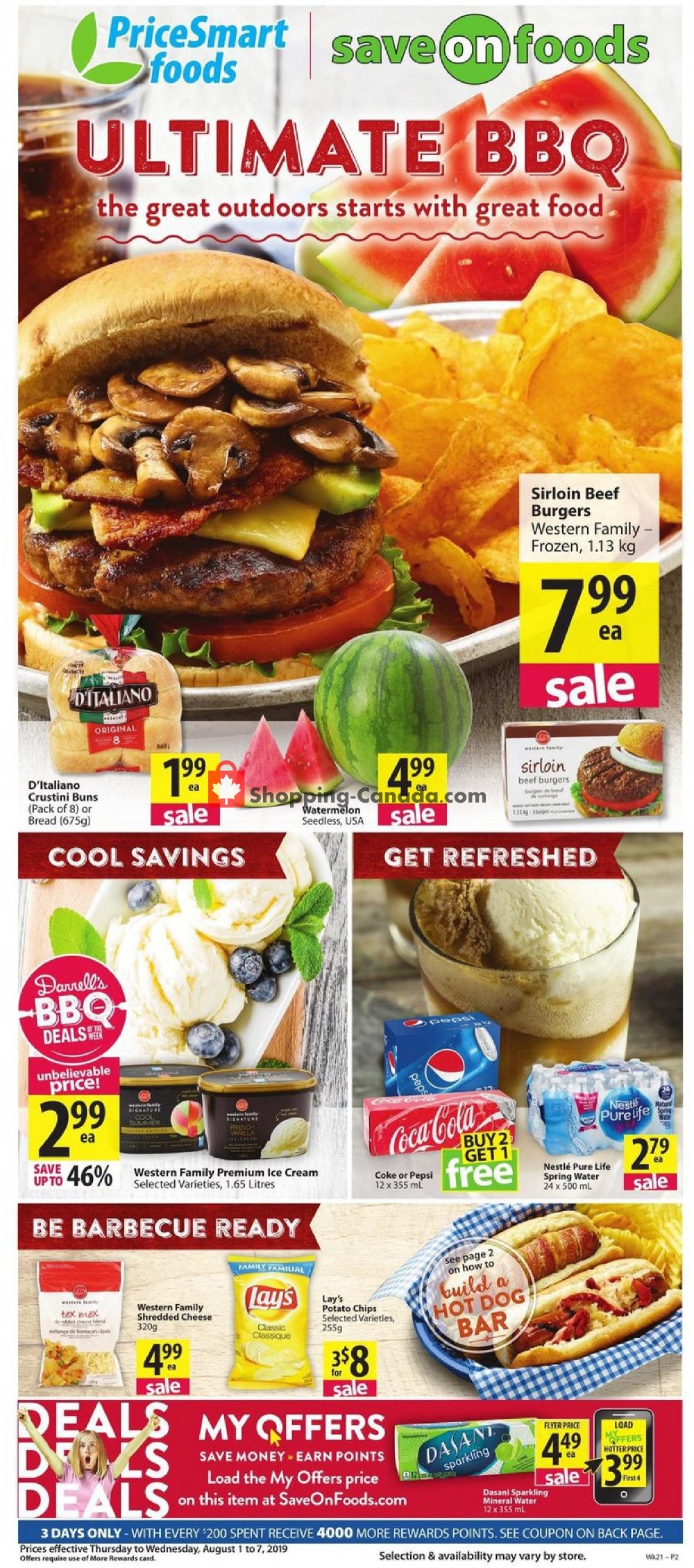 PriceSmart Foods flyer from Thursday August 1, 2019 to Wednesday August 7, 2019 - page 1