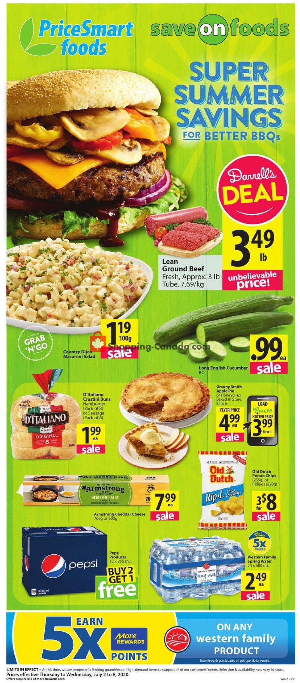 PriceSmart Foods flyer from Thursday July 2, 2020 to Wednesday July 8, 2020 - page 1