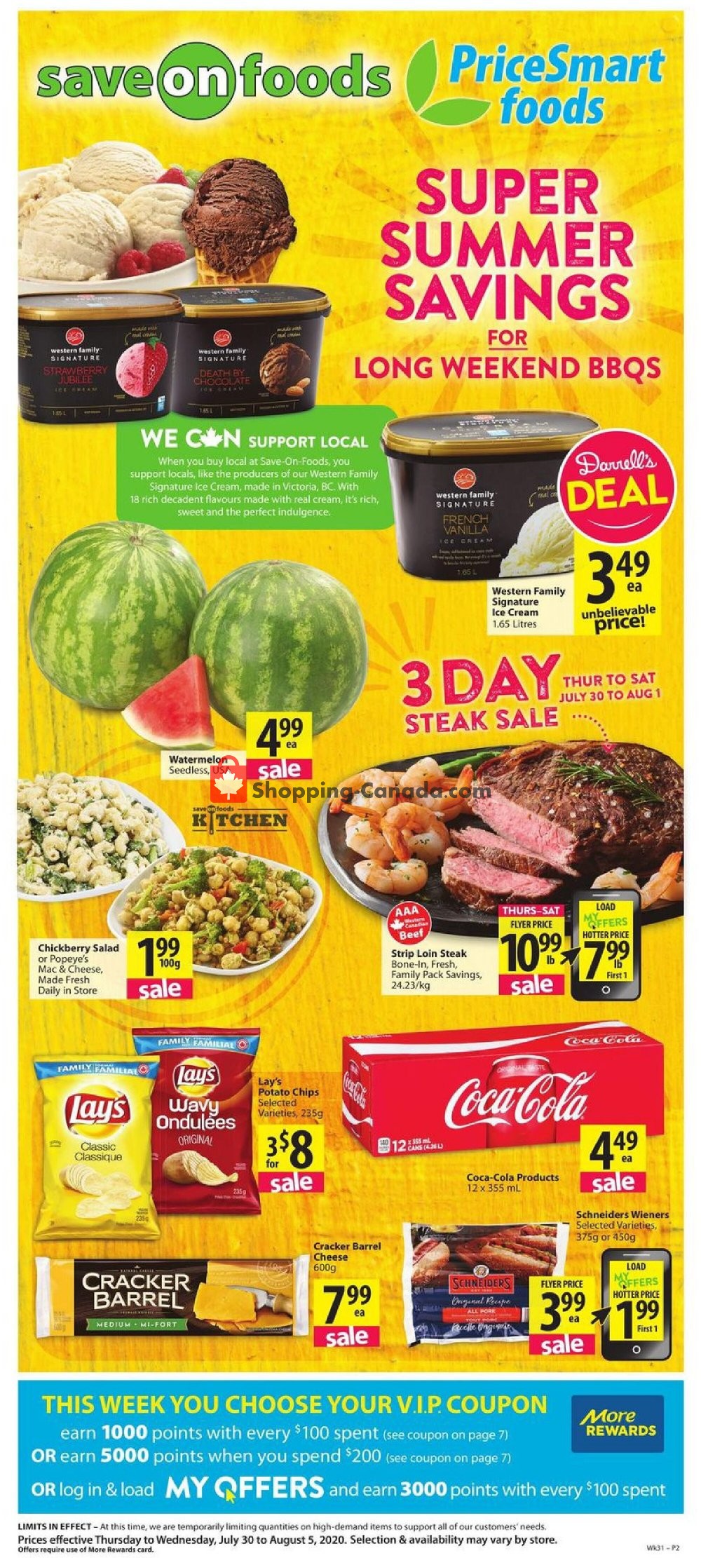 PriceSmart Foods flyer from Thursday July 30, 2020 to Wednesday August 5, 2020 - page 1