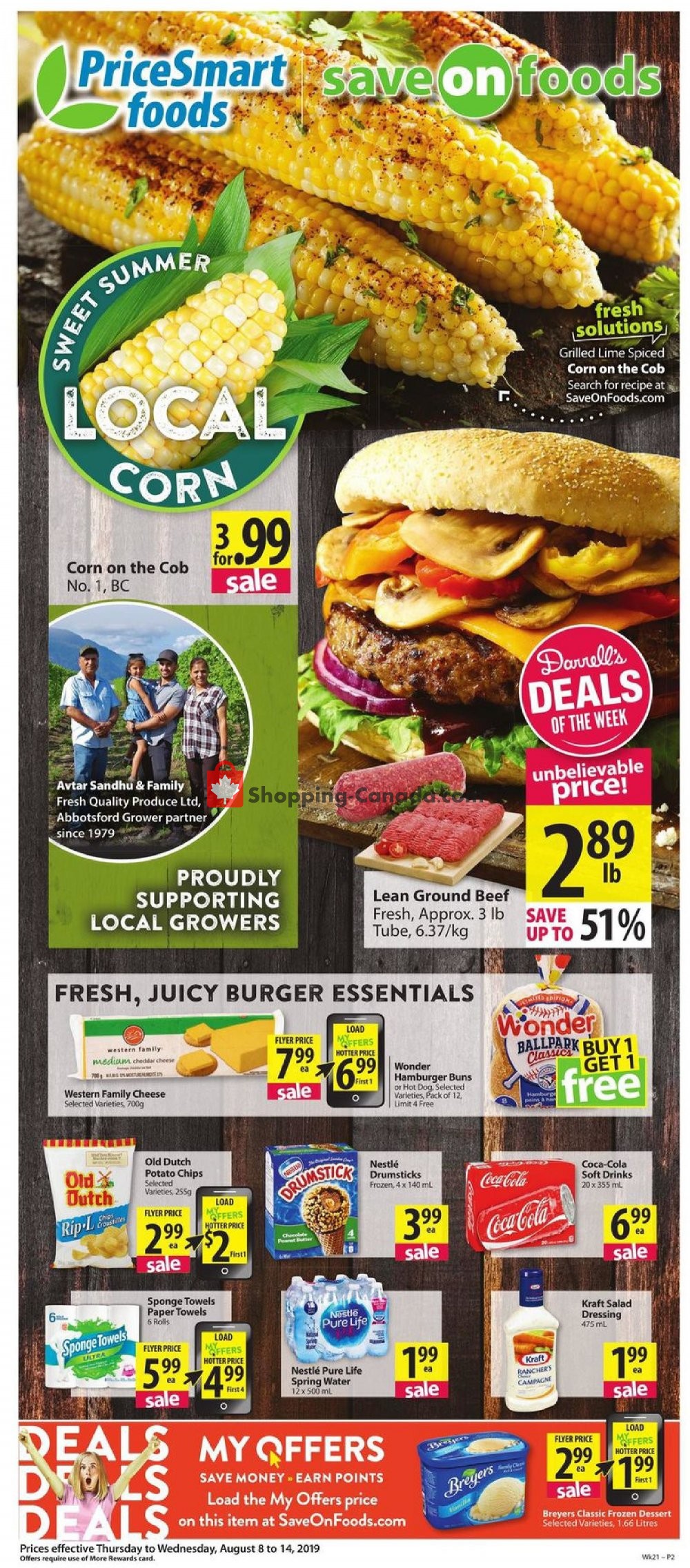 PriceSmart Foods flyer from Thursday August 8, 2019 to Wednesday August 14, 2019 - page 1