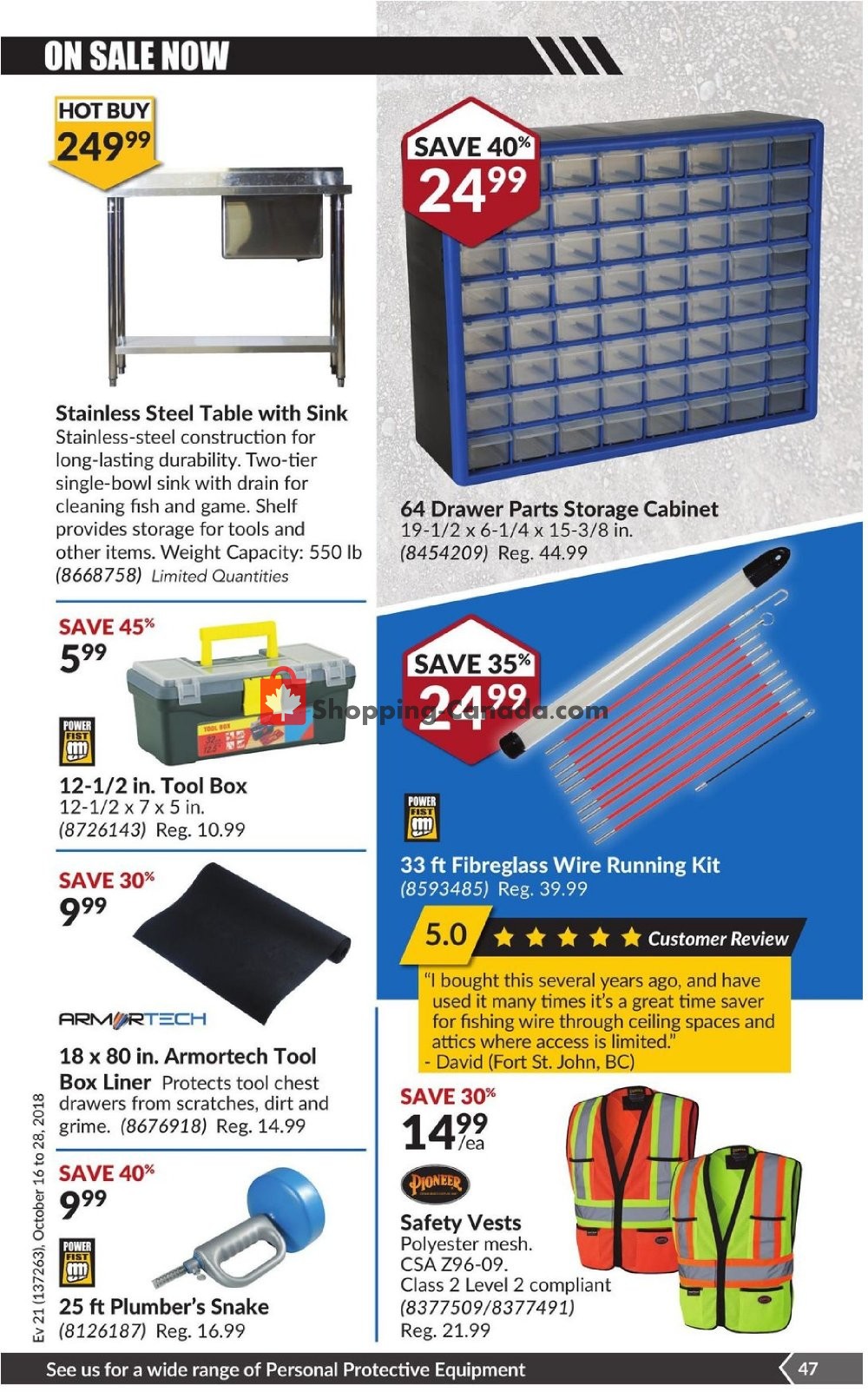 Princess Auto flyer from Tuesday October 16, 2018 to Sunday October 28, 2018 - page 48