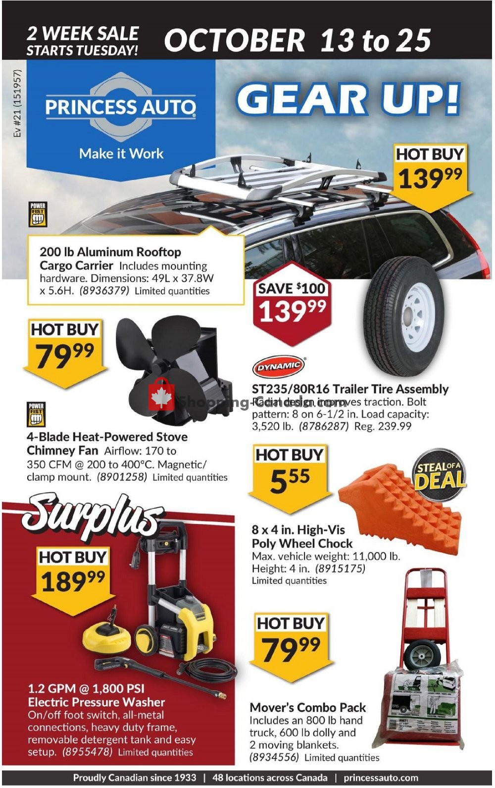 Princess Auto flyer from Tuesday October 13, 2020 to Sunday October 25, 2020 - page 1