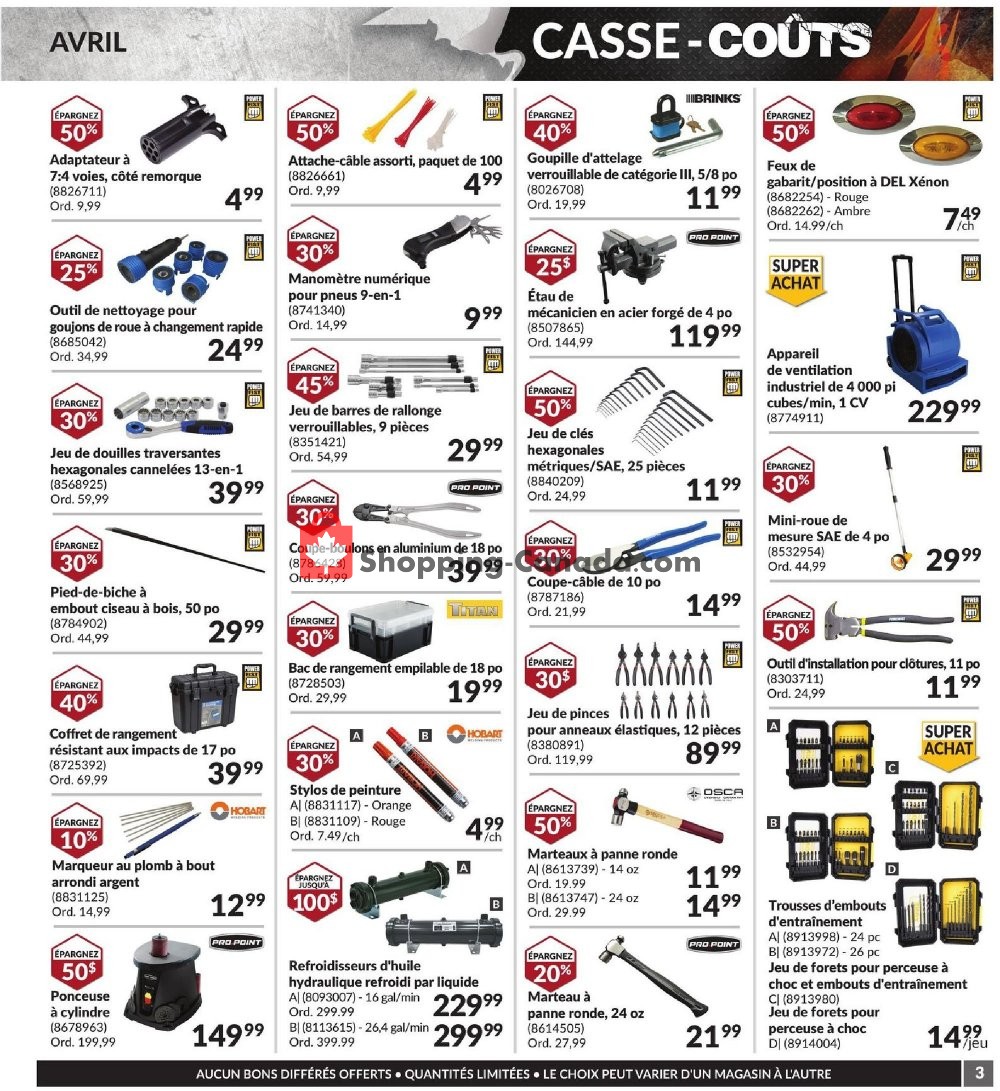 Princess Auto flyer from Wednesday April 1, 2020 to Thursday April 30, 2020 - page 3
