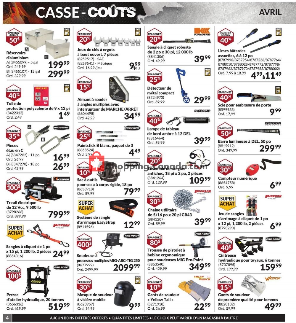 Princess Auto flyer from Wednesday April 1, 2020 to Thursday April 30, 2020 - page 4