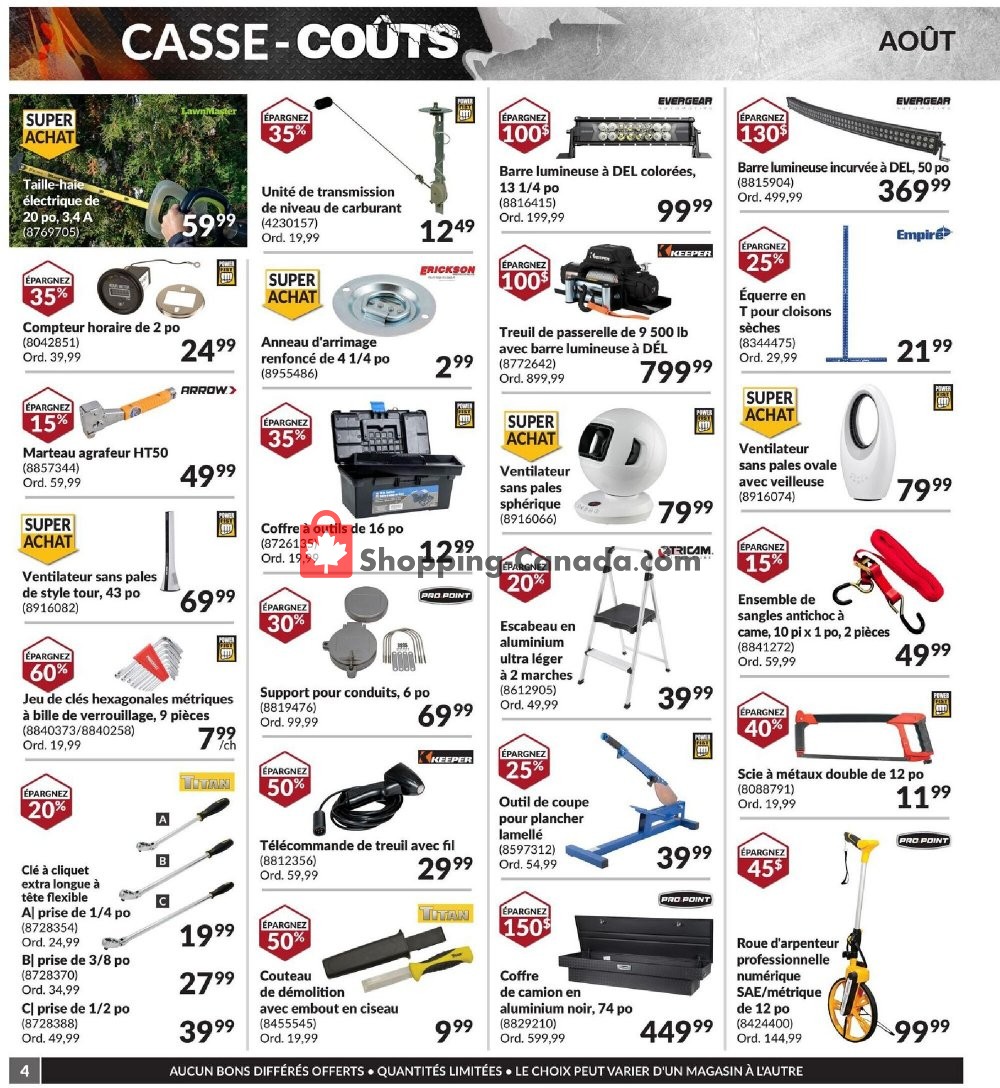 Princess Auto flyer from Saturday August 1, 2020 to Monday August 31, 2020 - page 4