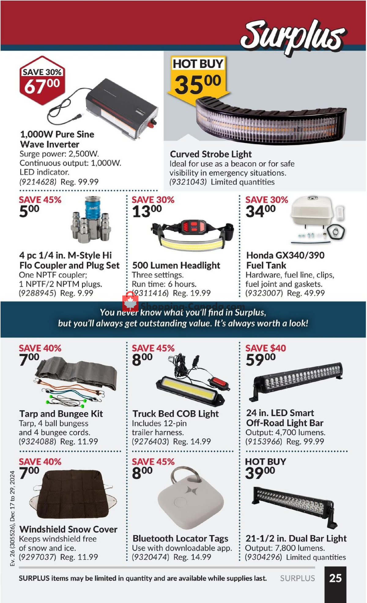 Princess Auto flyer from Tuesday December 17, 2024 to Sunday December 29, 2024 - page 30