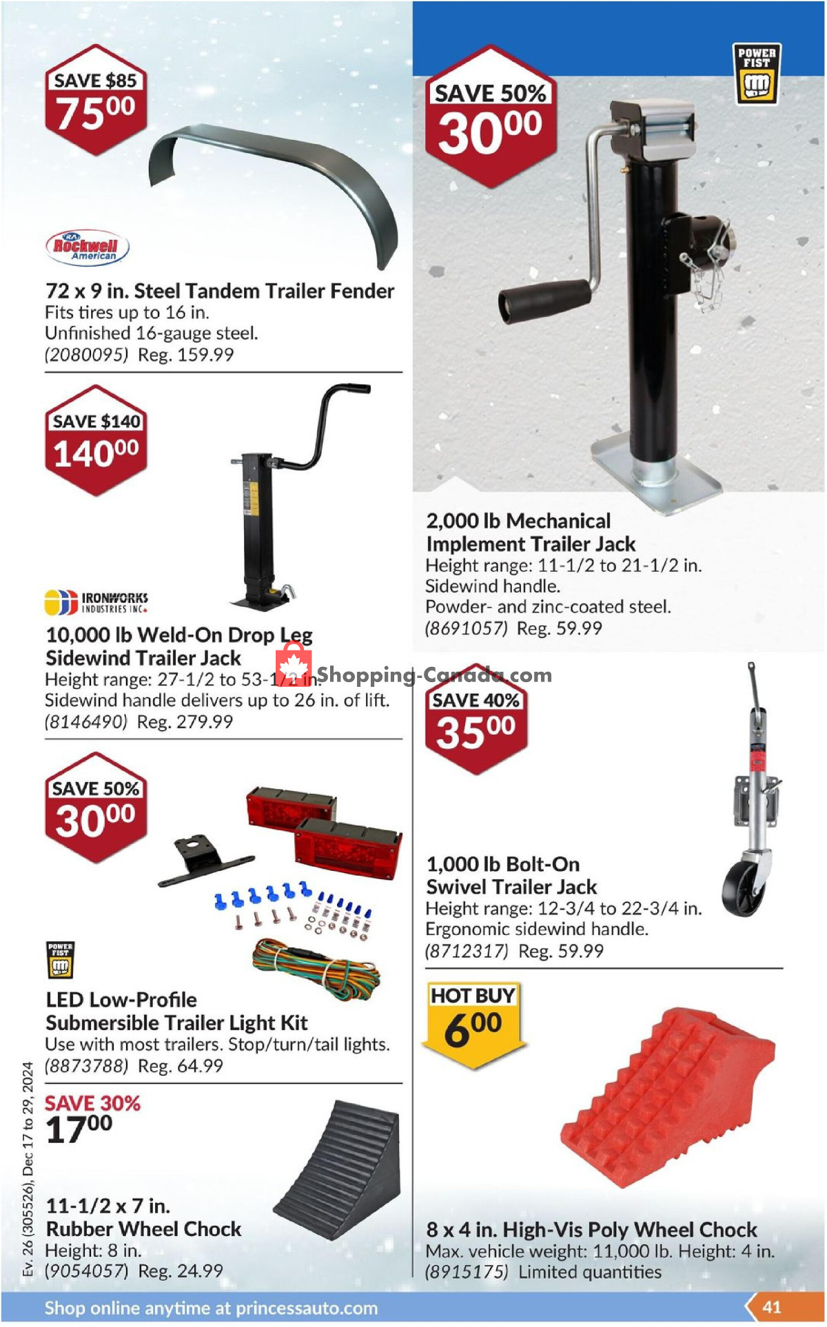 Princess Auto flyer from Tuesday December 17, 2024 to Sunday December 29, 2024 - page 46