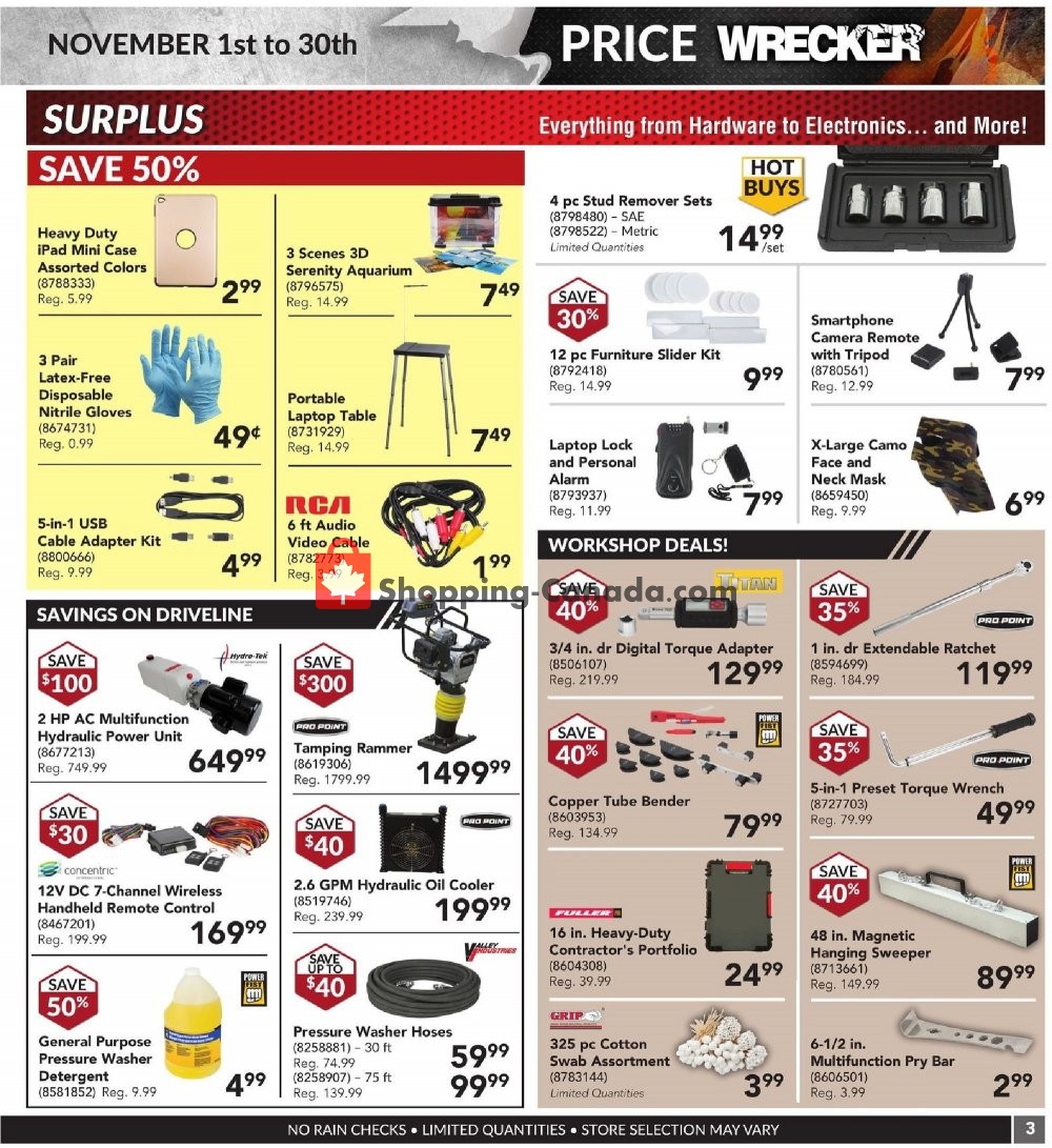 Princess Auto flyer from Thursday November 1, 2018 to Friday November 30, 2018 - page 3