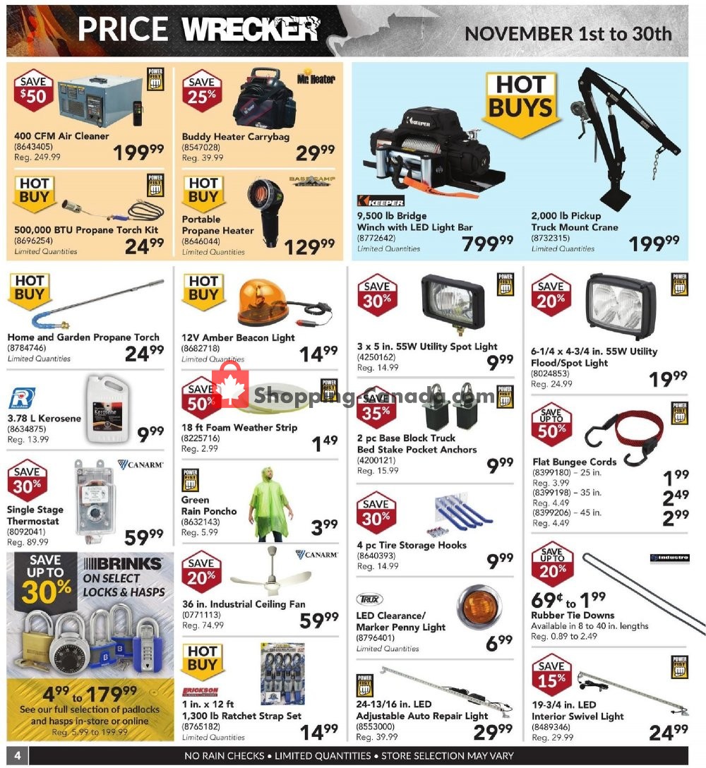 Princess Auto flyer from Thursday November 1, 2018 to Friday November 30, 2018 - page 4