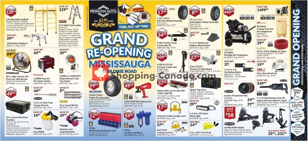 Princess Auto flyer from Tuesday October 16, 2018 to Sunday October 28, 2018 - page 1