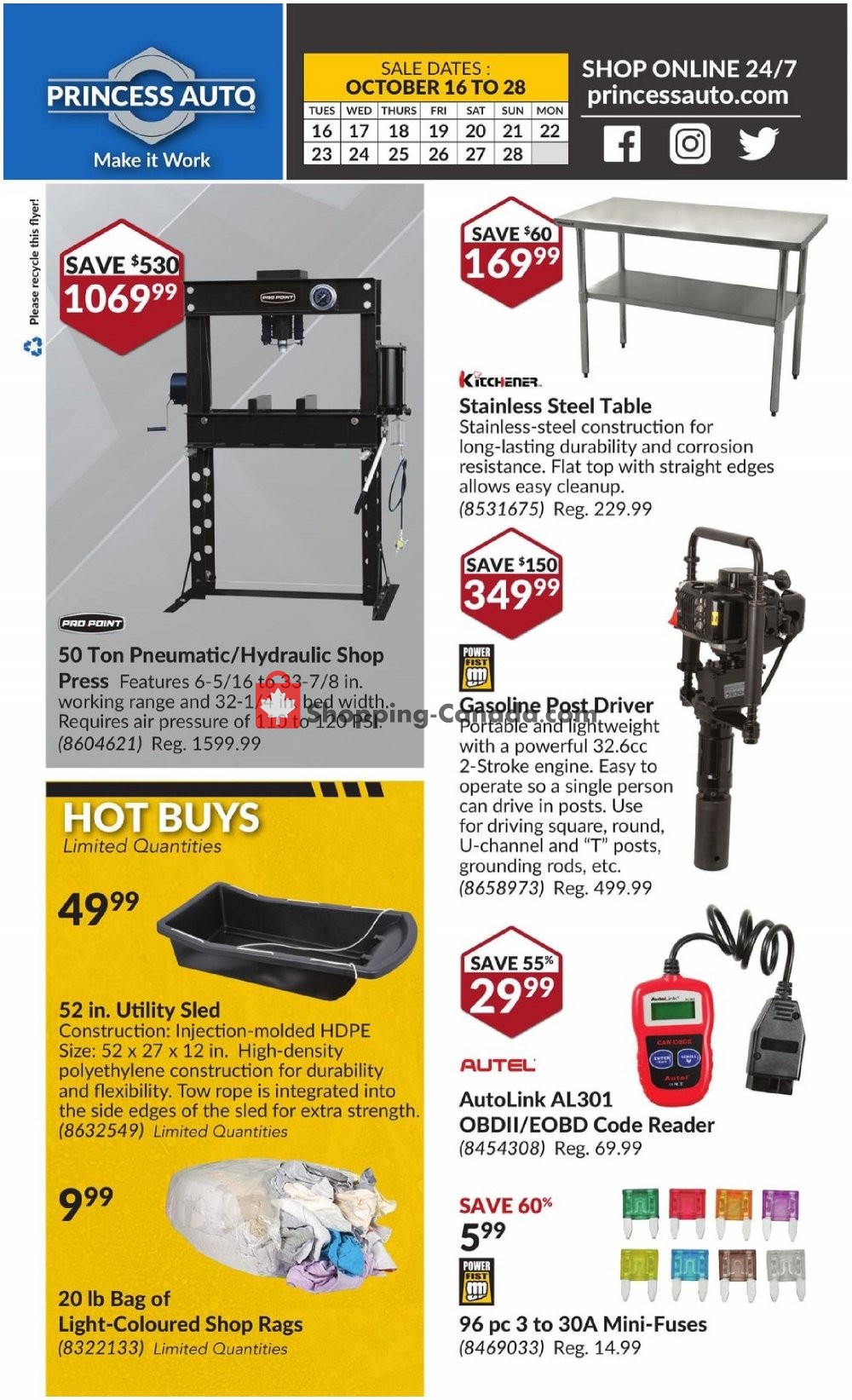 Princess Auto flyer from Tuesday October 16, 2018 to Sunday October 28, 2018 - page 59