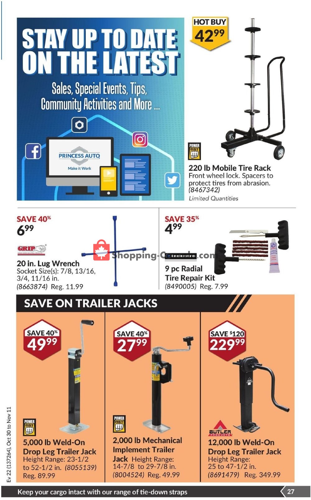 Princess Auto flyer from Tuesday October 30, 2018 to Sunday November 11, 2018 - page 28