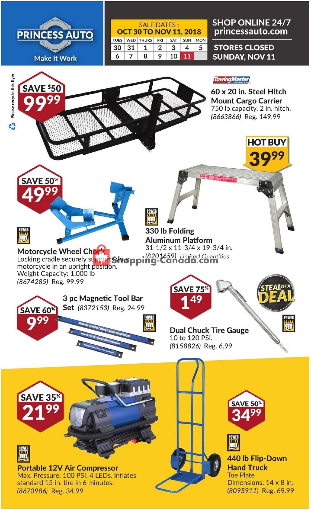 Princess Auto flyer from Tuesday October 30, 2018 to Sunday November 11, 2018 - page 41