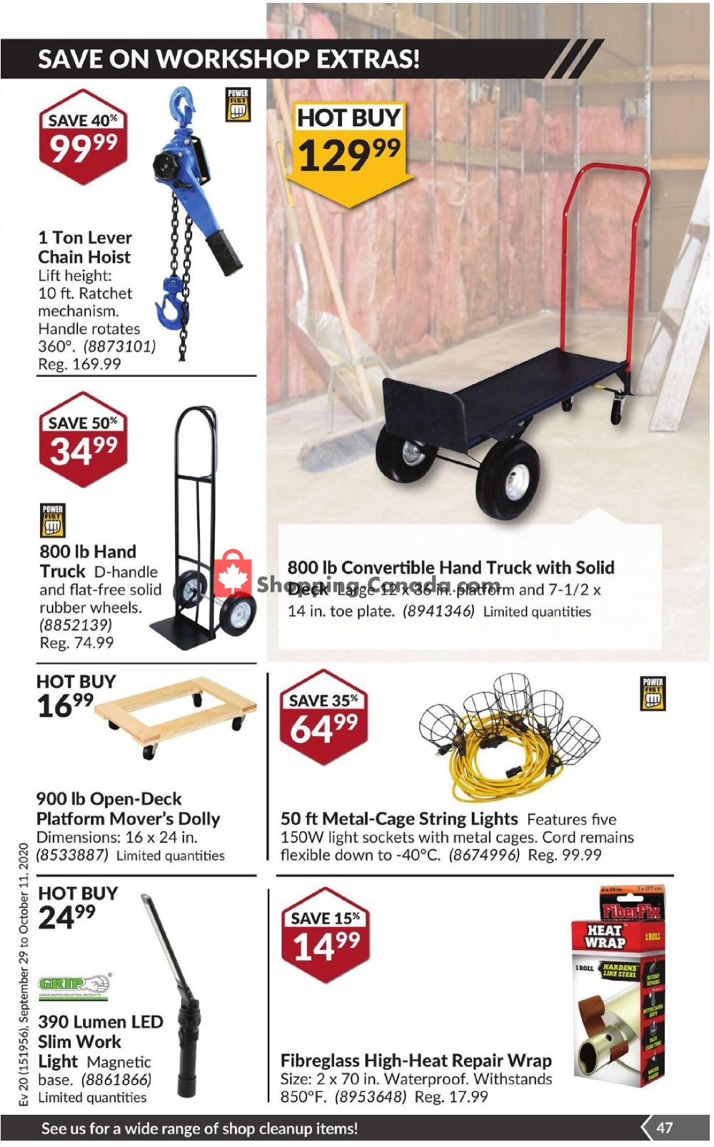 Princess Auto flyer from Tuesday September 29, 2020 to Wednesday November 11, 2020 - page 53
