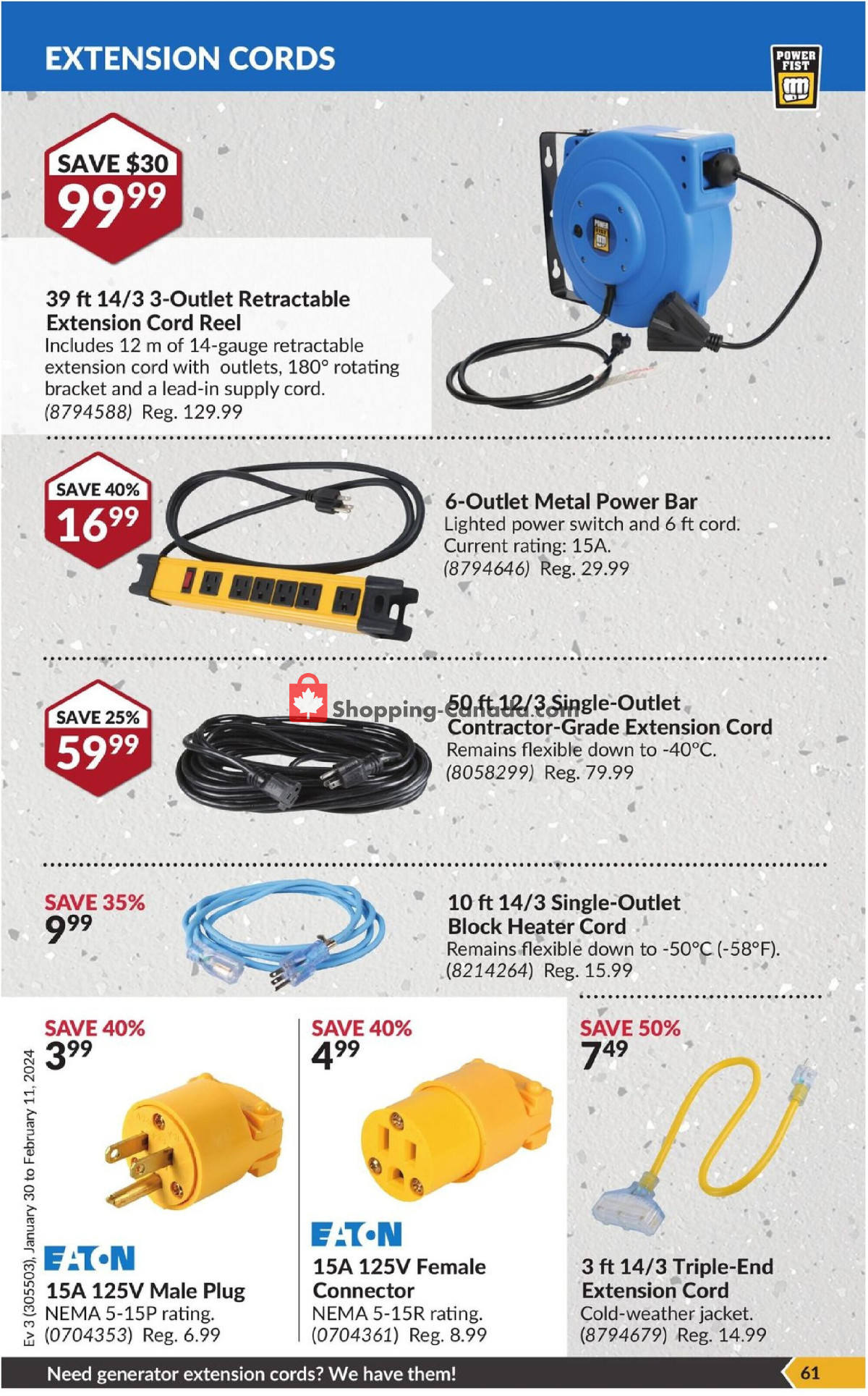 Princess Auto flyer from Tuesday January 30, 2024 to Sunday February 11, 2024 - page 66