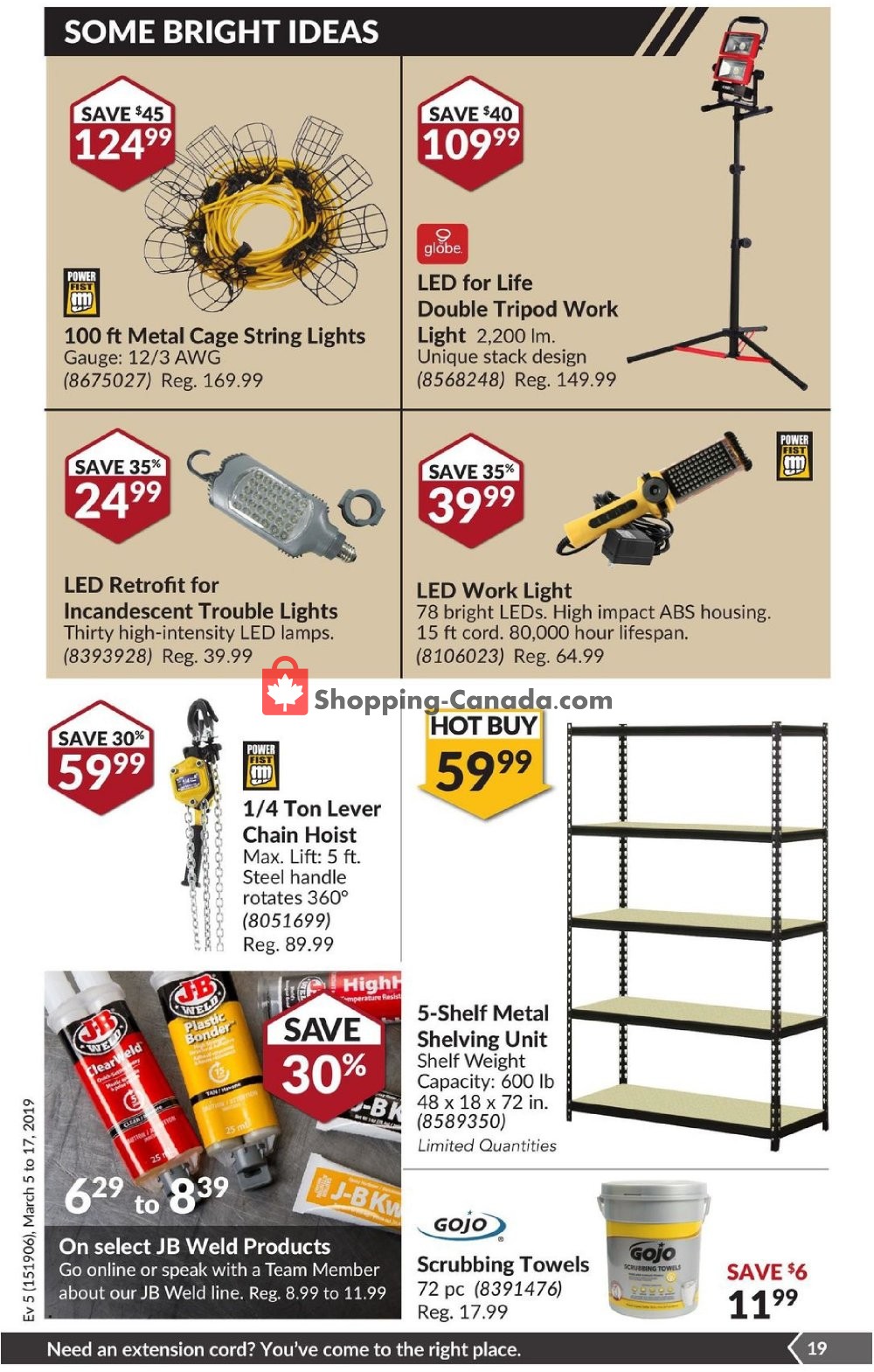 Princess Auto flyer from Tuesday March 5, 2019 to Sunday March 17, 2019 - page 20