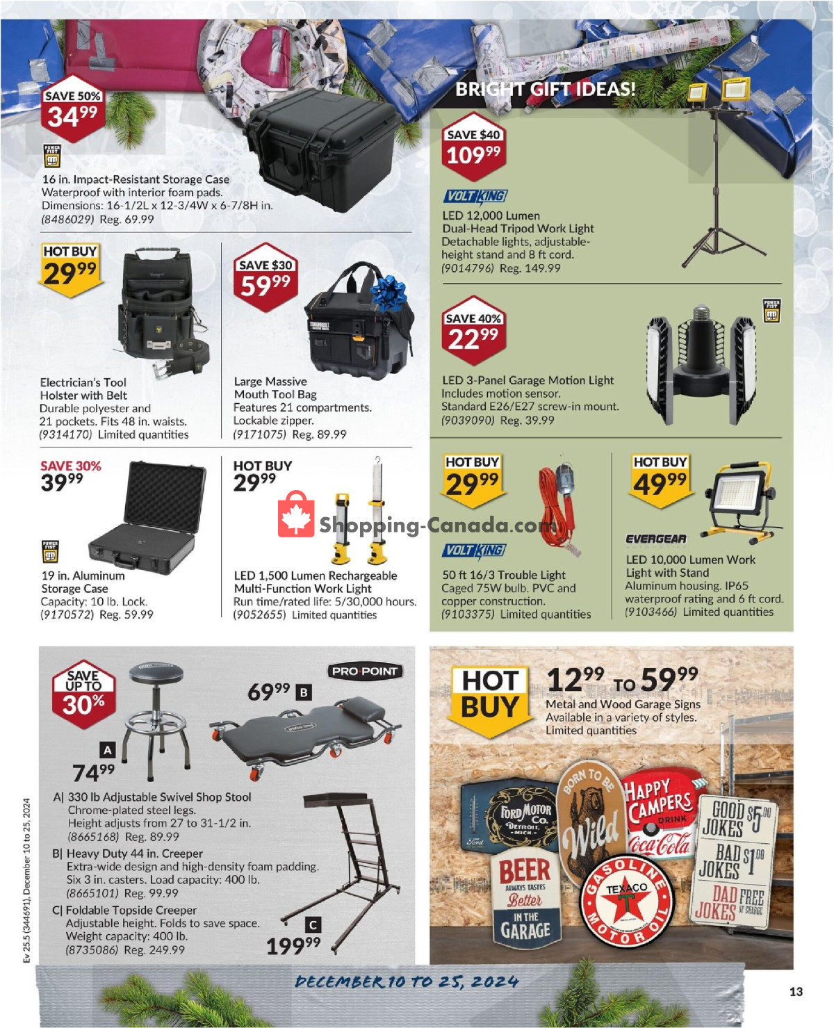 Princess Auto flyer from Tuesday December 10, 2024 to Wednesday December 25, 2024 - page 13