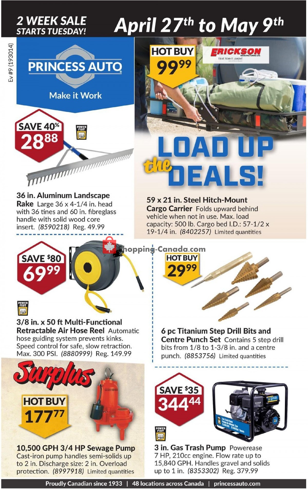 Princess Auto flyer from Tuesday April 27, 2021 to Sunday May 9, 2021 - page 1
