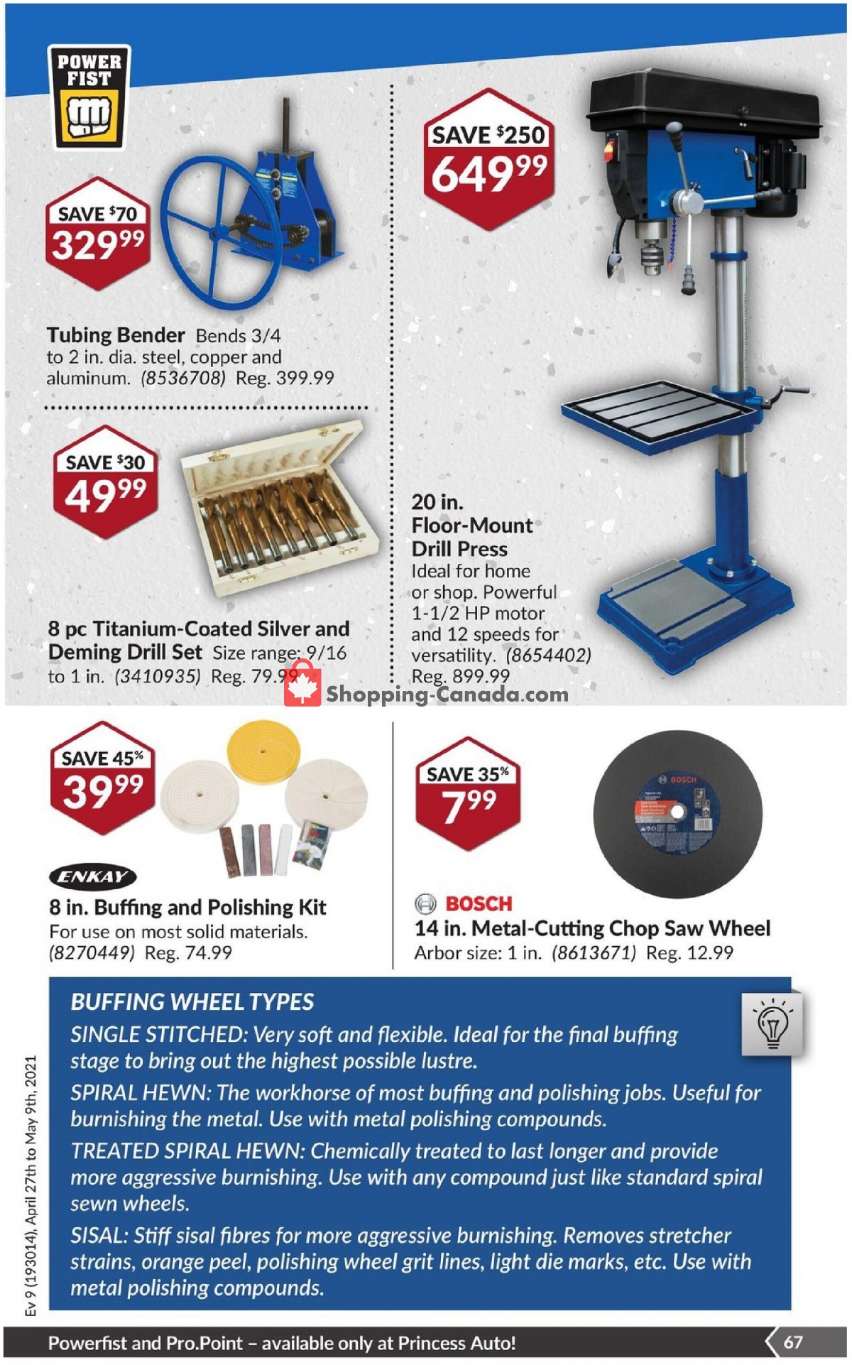 Princess Auto flyer from Tuesday April 27, 2021 to Sunday May 9, 2021 - page 74