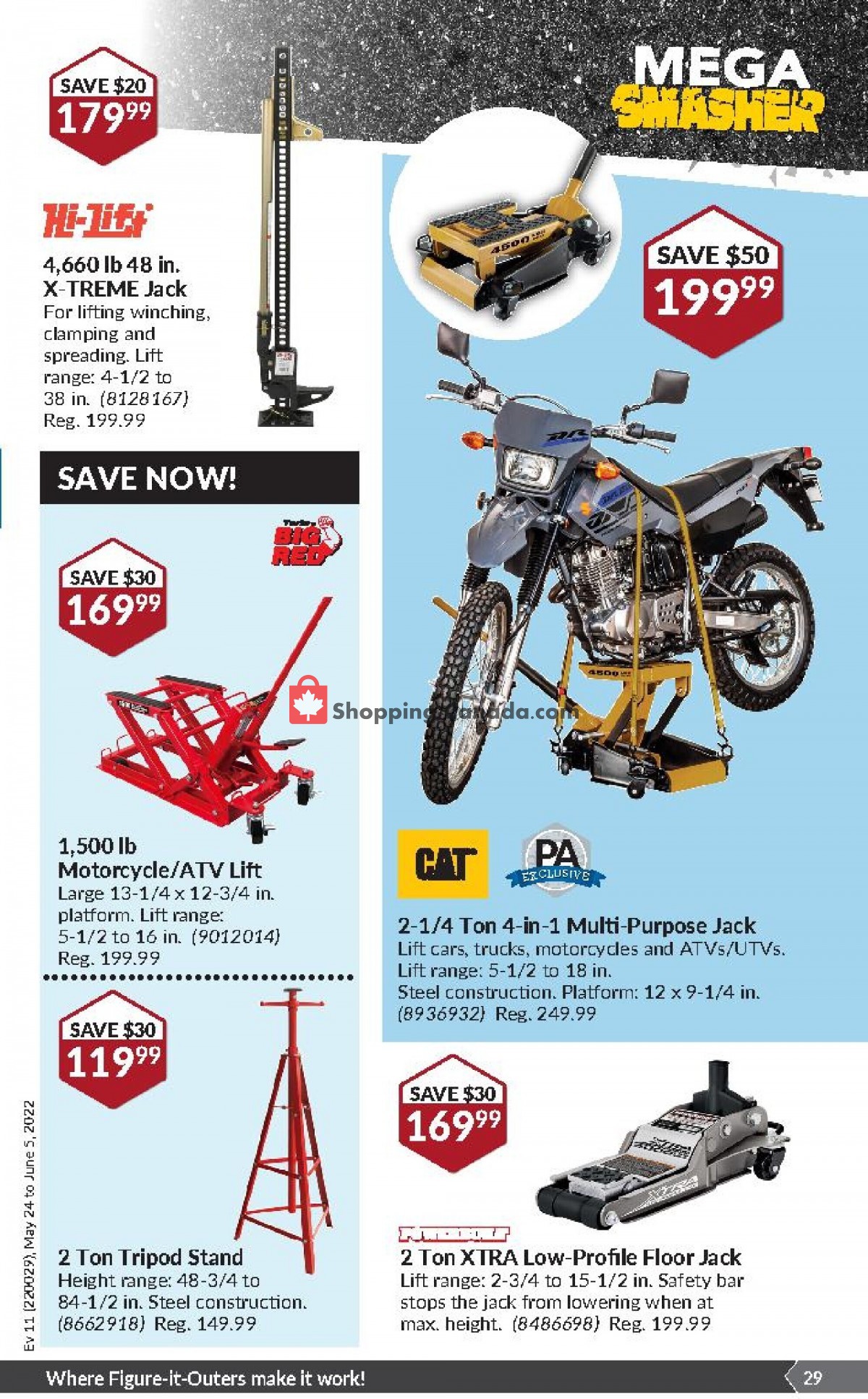 Princess Auto Canada, flyer (Mega Smasher QC) May 24 June 5