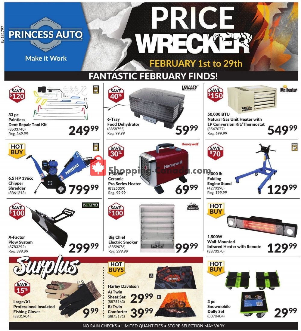 Princess Auto flyer from Saturday February 1, 2020 to Saturday February 29, 2020 - page 1