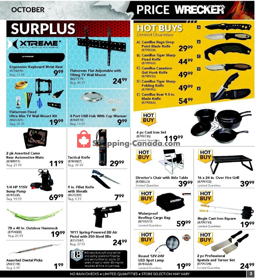 Princess Auto flyer from Monday October 1, 2018 to Wednesday October 31, 2018 - page 3