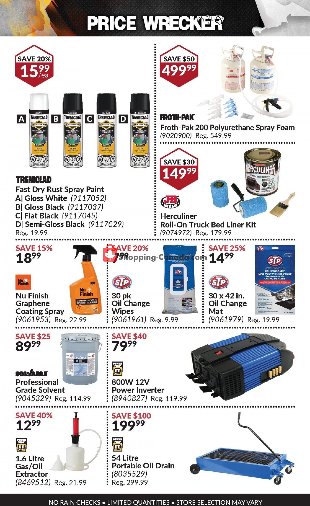 Princess Auto Canada, flyer (Price Wrecker ON) April 1 April 30