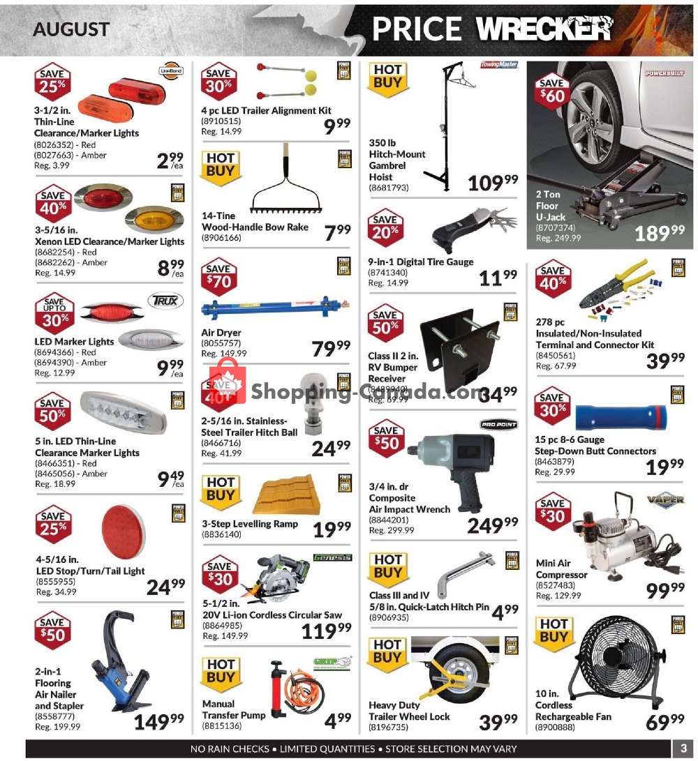 Princess Auto flyer from Saturday August 1, 2020 to Monday August 31, 2020 - page 3