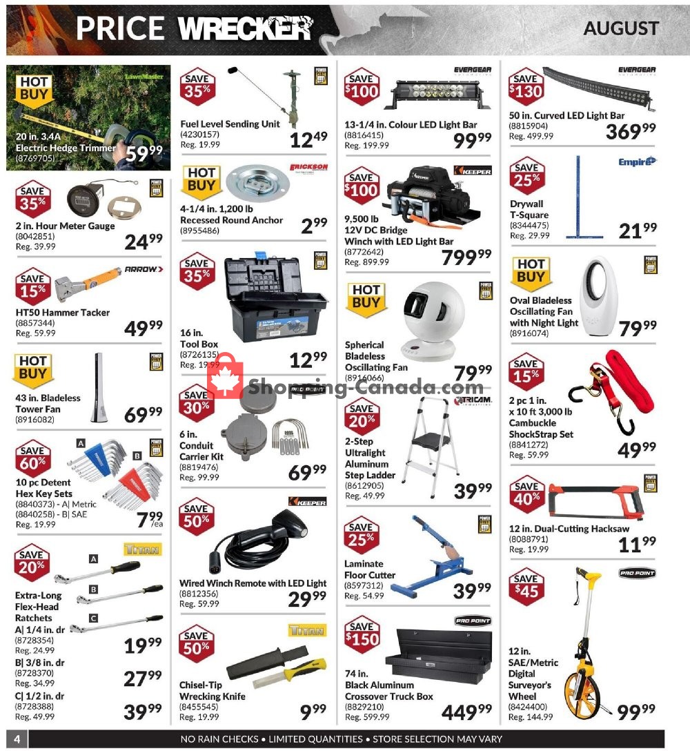 Princess Auto flyer from Saturday August 1, 2020 to Monday August 31, 2020 - page 4