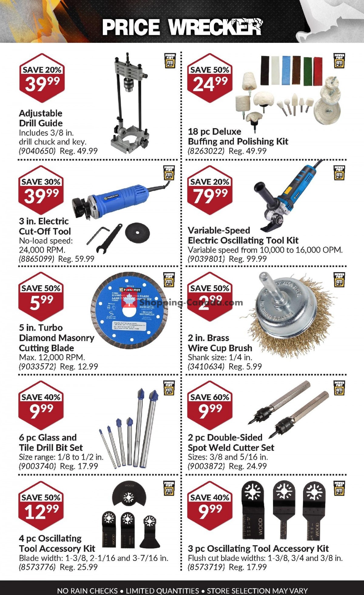 Princess Auto Canada, flyer (Price Wrecker ON) January 1 January