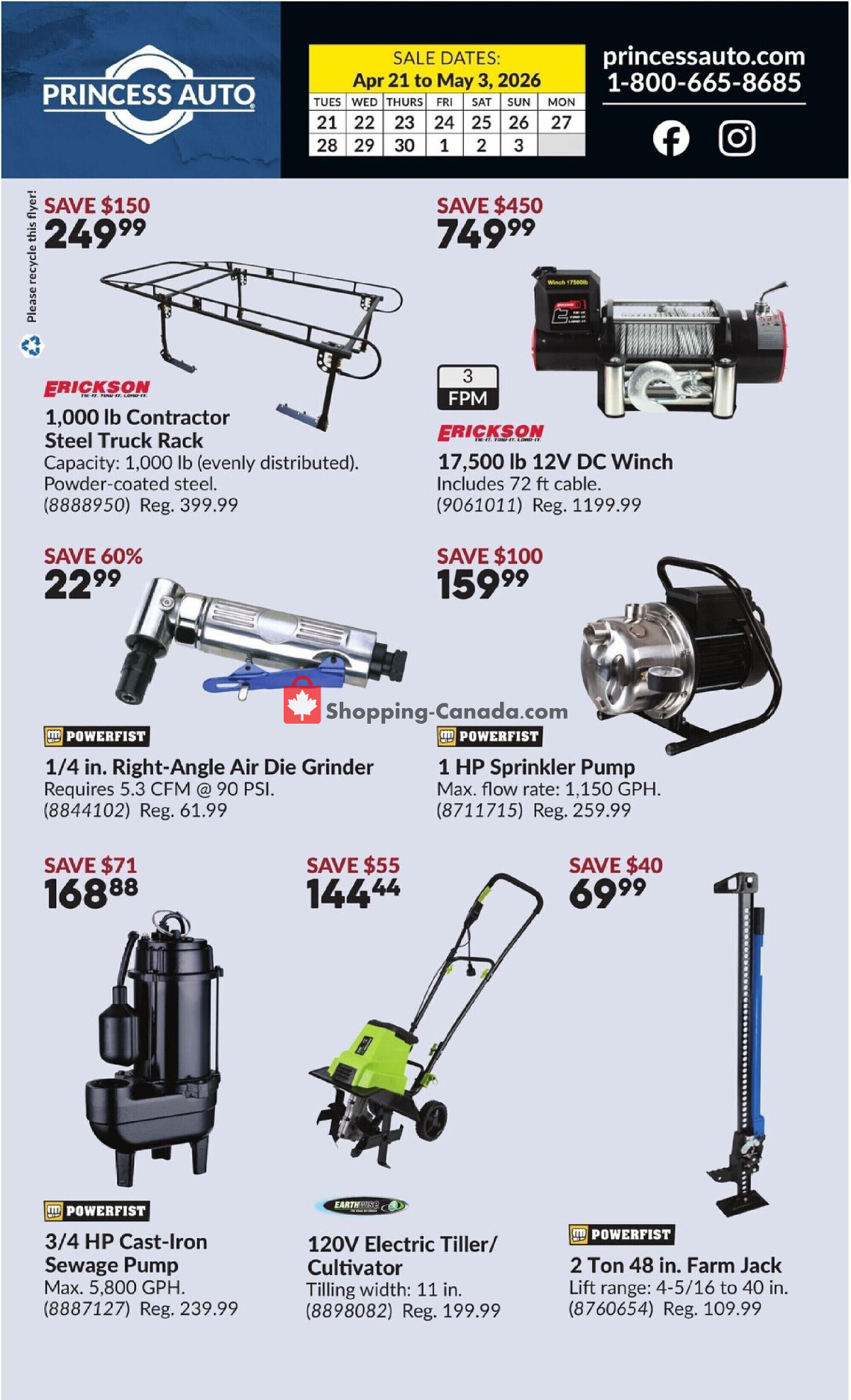 Princess Auto flyer from Tuesday April 21, 2026 to Sunday May 3, 2026 - page 32