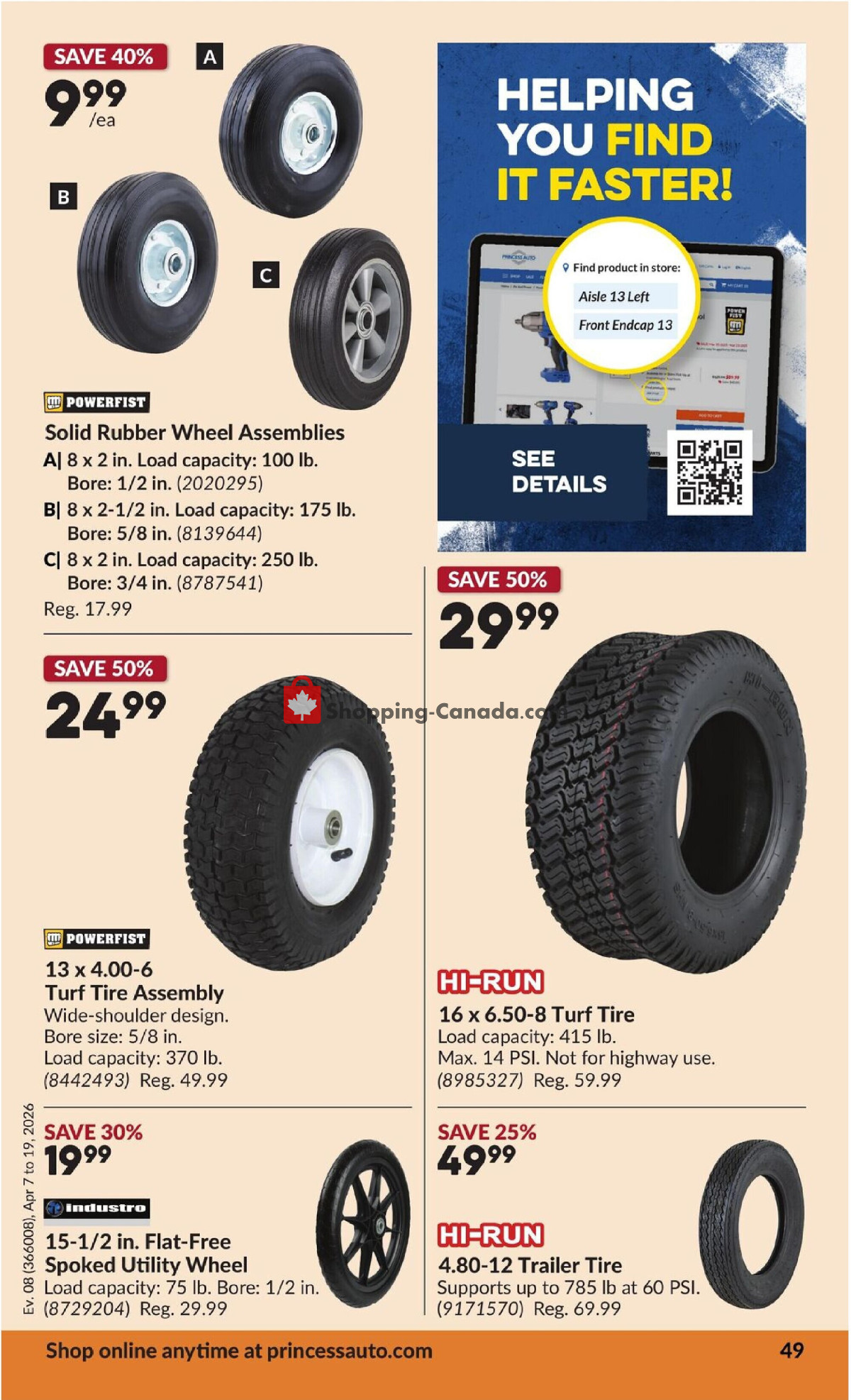 Princess Auto flyer from Tuesday April 7, 2026 to Sunday April 19, 2026 - page 55