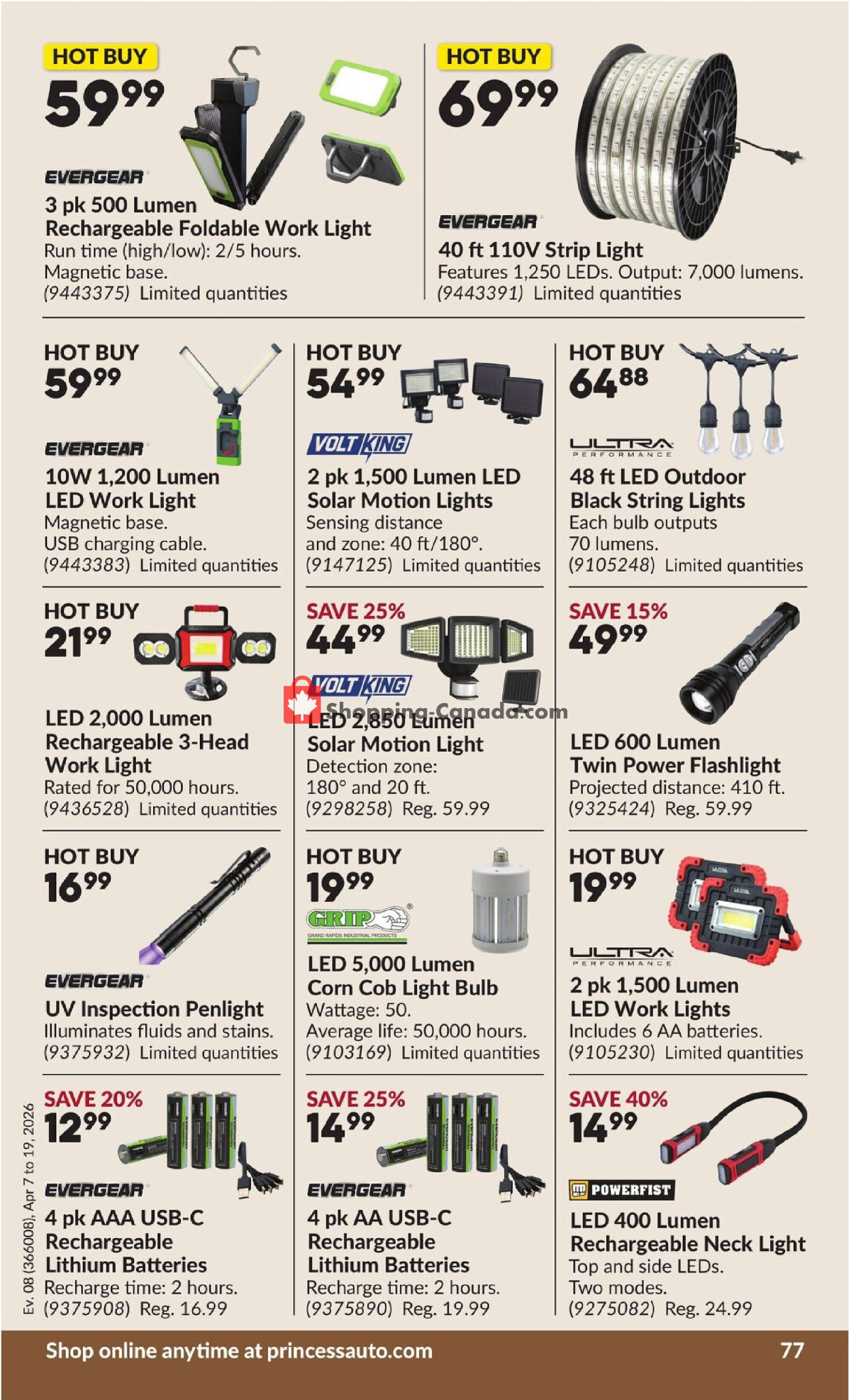 Princess Auto flyer from Tuesday April 7, 2026 to Sunday April 19, 2026 - page 84