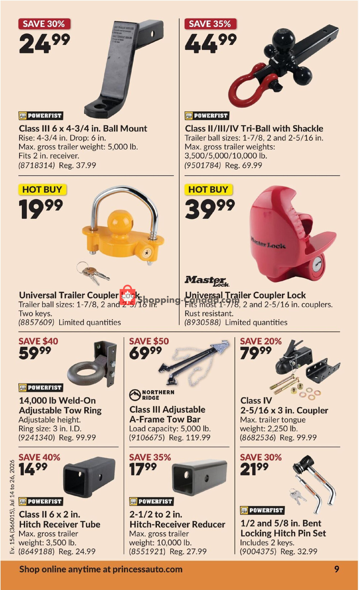 Princess Auto flyer from Tuesday July 14, 2026 to Sunday July 26, 2026 - page 16