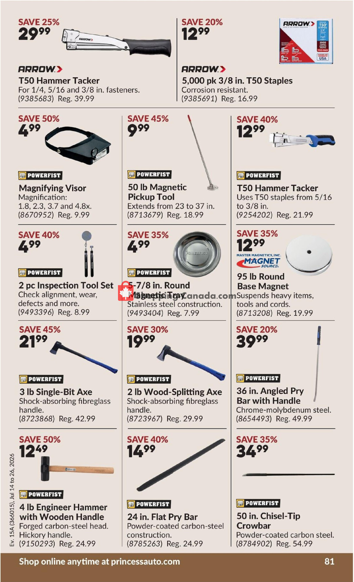 Princess Auto flyer from Tuesday July 14, 2026 to Sunday July 26, 2026 - page 89