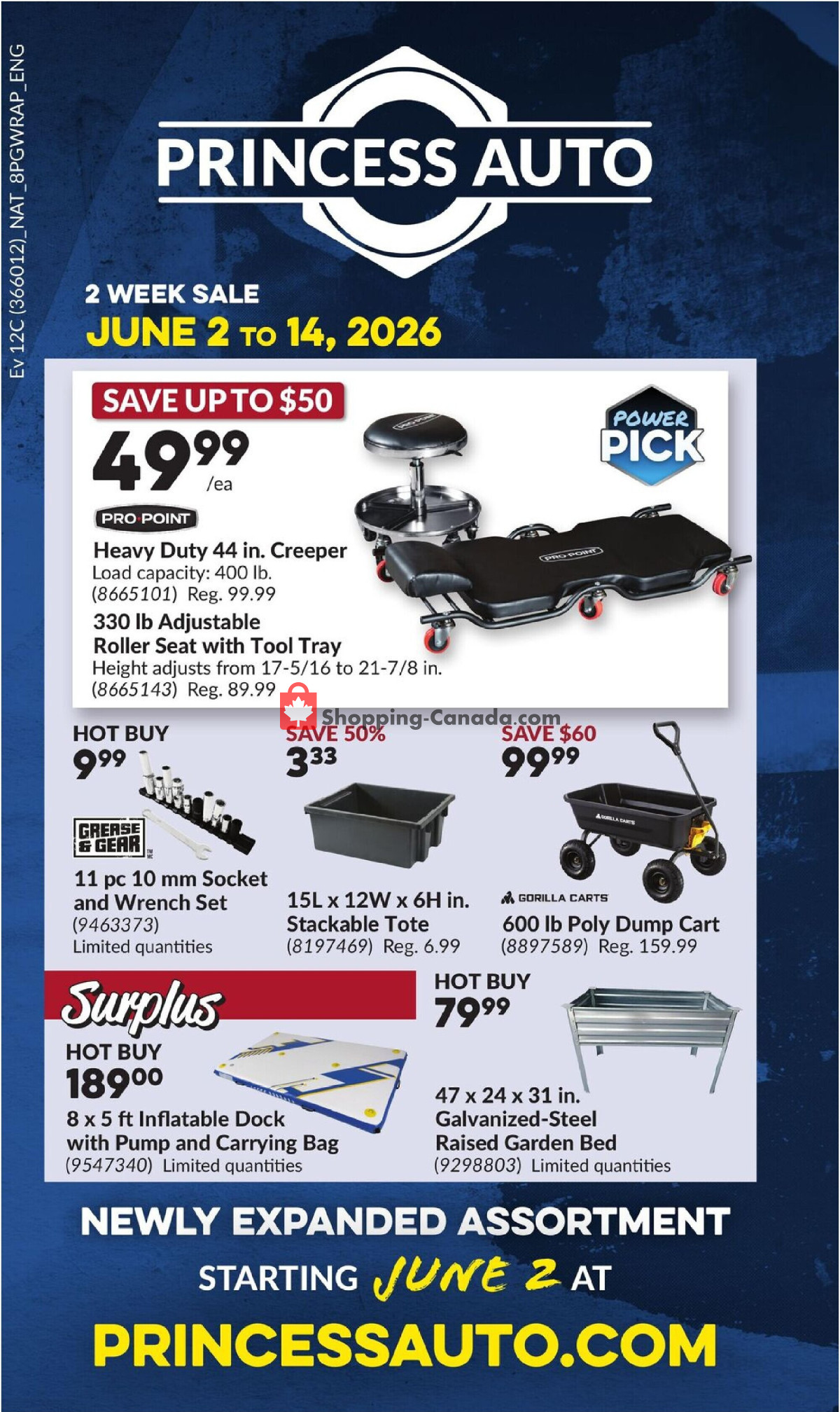 Princess Auto flyer from Tuesday June 2, 2026 to Sunday June 14, 2026 - page 1