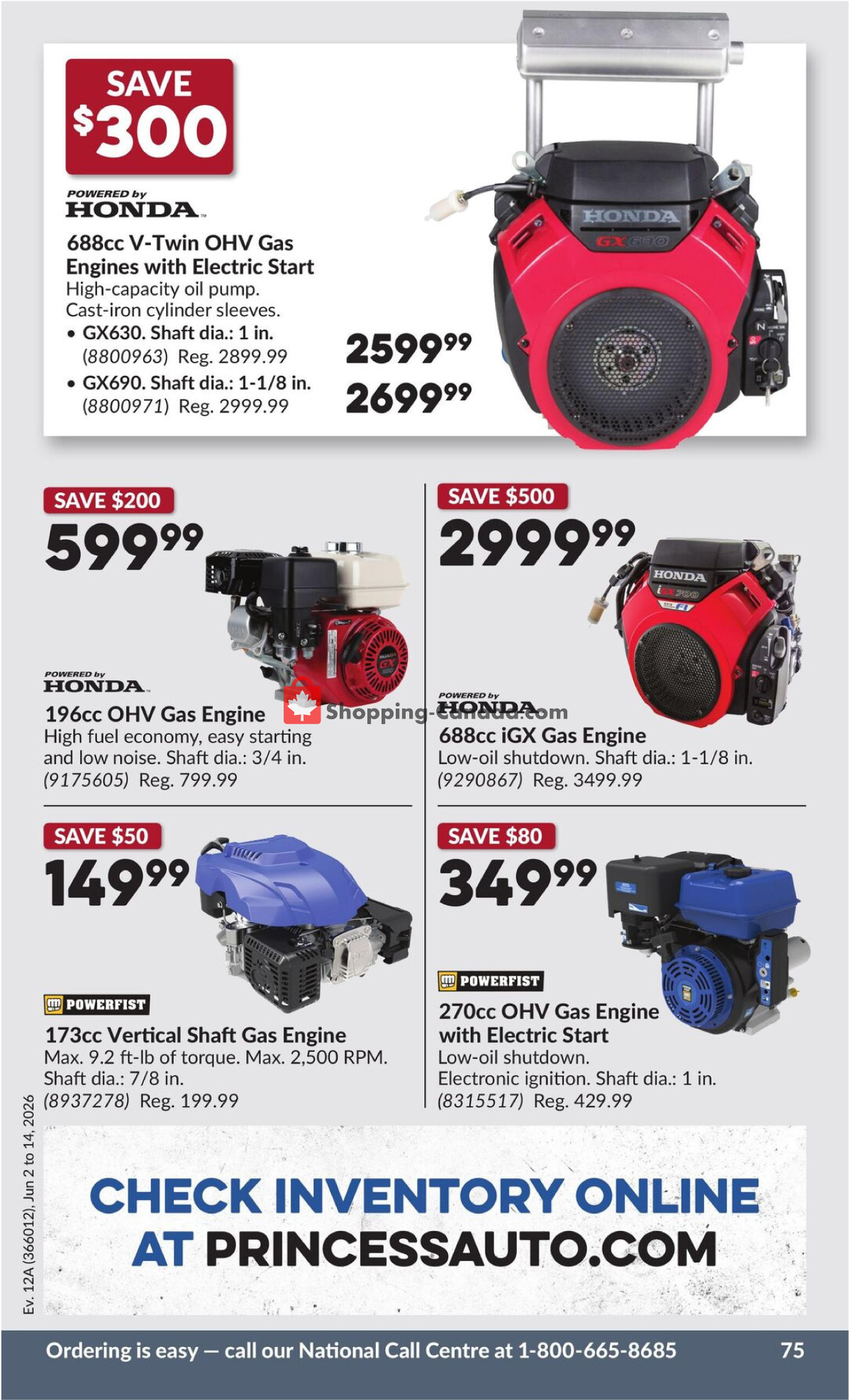 Princess Auto flyer from Tuesday June 2, 2026 to Sunday June 14, 2026 - page 76