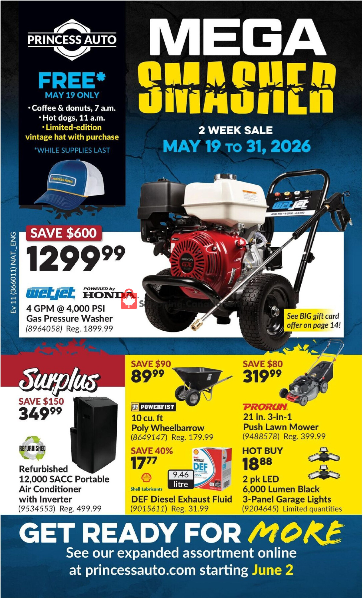 Princess Auto flyer from Tuesday May 19, 2026 to Sunday May 31, 2026 - page 1