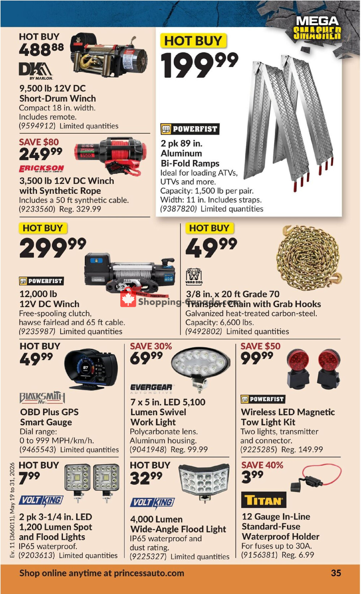 Princess Auto flyer from Tuesday May 19, 2026 to Sunday May 31, 2026 - page 39