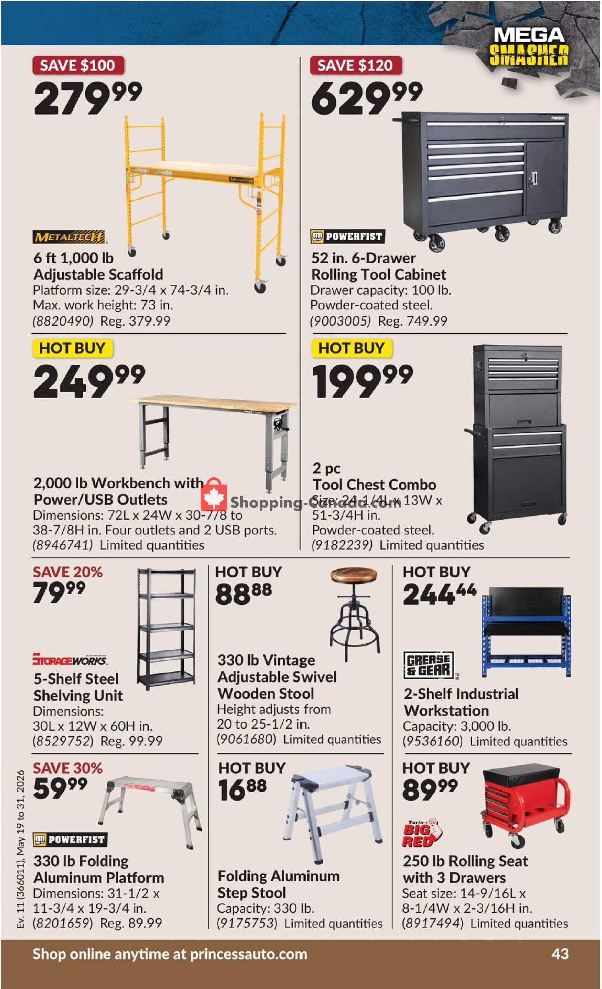 Princess Auto flyer from Tuesday May 19, 2026 to Sunday May 31, 2026 - page 48