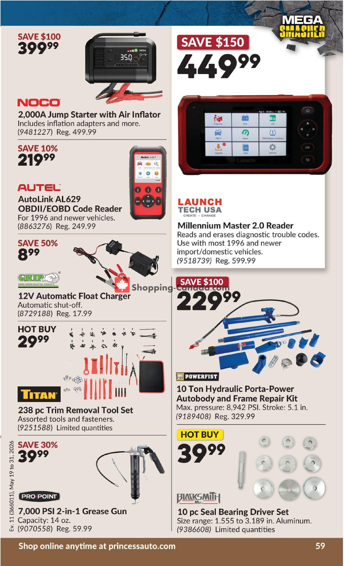 Princess Auto flyer from Tuesday May 19, 2026 to Sunday May 31, 2026 - page 64