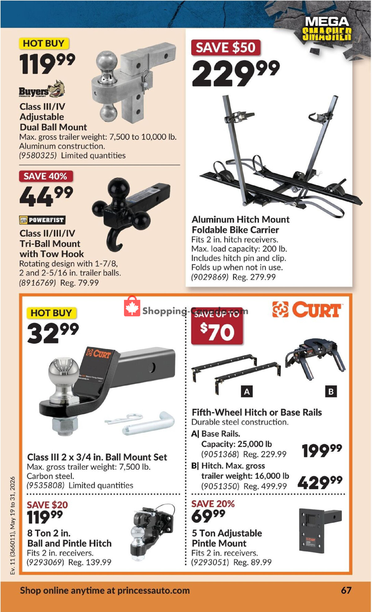 Princess Auto flyer from Tuesday May 19, 2026 to Sunday May 31, 2026 - page 72