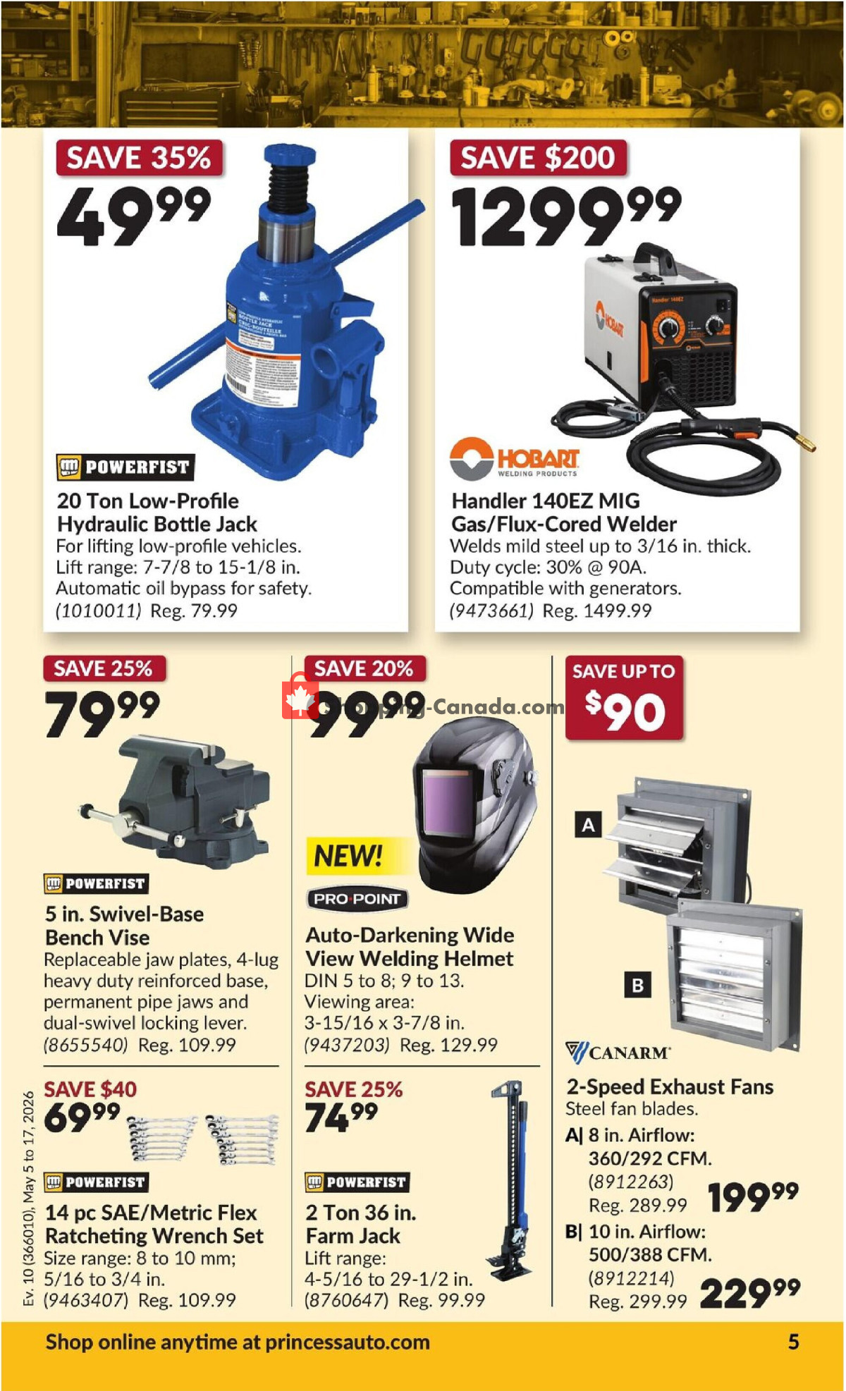 Princess Auto flyer from Tuesday May 5, 2026 to Sunday May 17, 2026 - page 10