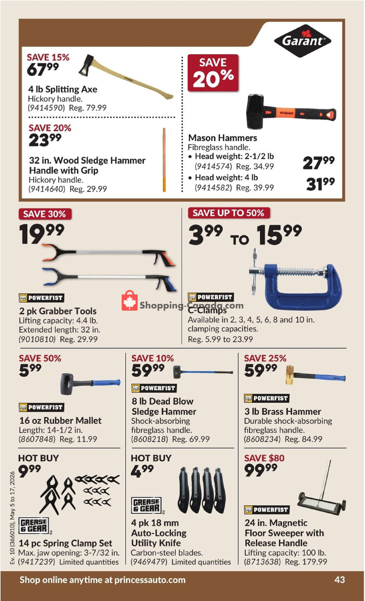 Princess Auto flyer from Tuesday May 5, 2026 to Sunday May 17, 2026 - page 49